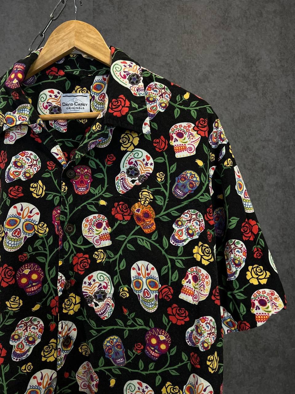 Other David Carey art skulls crazy Hawaiian shirt Size US L / EU 52-54 / 3 - 2 Thumbnail