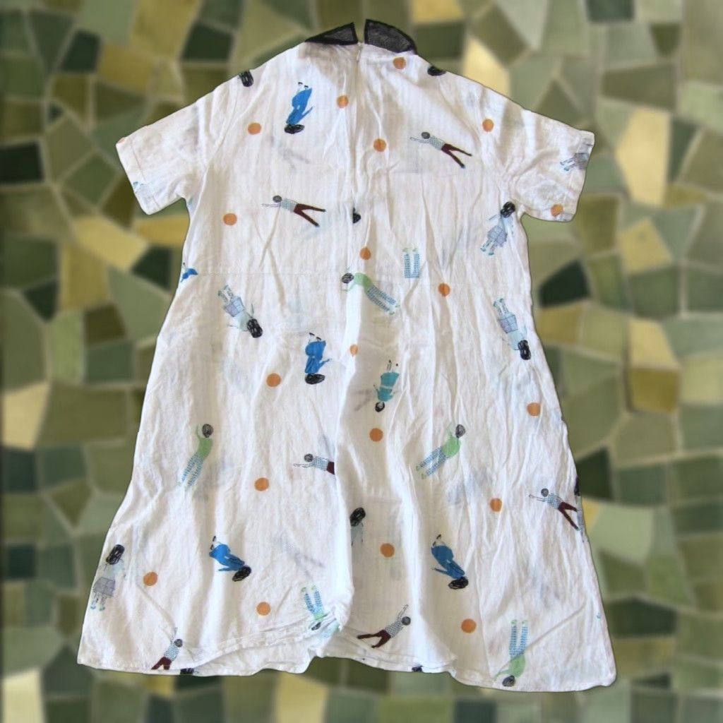 Vintage TRCP Shirt Dress M-L White Cotton Pocket Short Sleeve Collared Knee Length Women Size M / US 6-8 / IT 42-44 - 1 Thumbnail