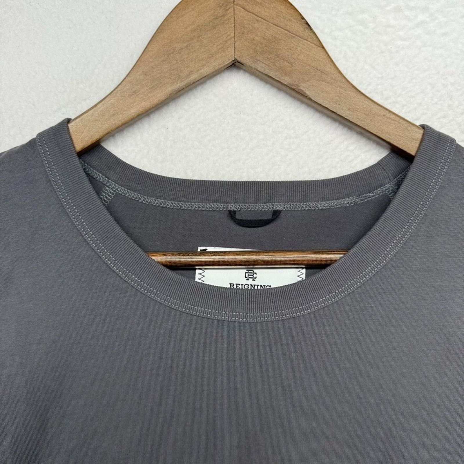 Reigning Champ Reining Champ Shirt Men's XL Gray Blank Solid Crewneck Size US XL / EU 56 / 4 - 2 Thumbnail