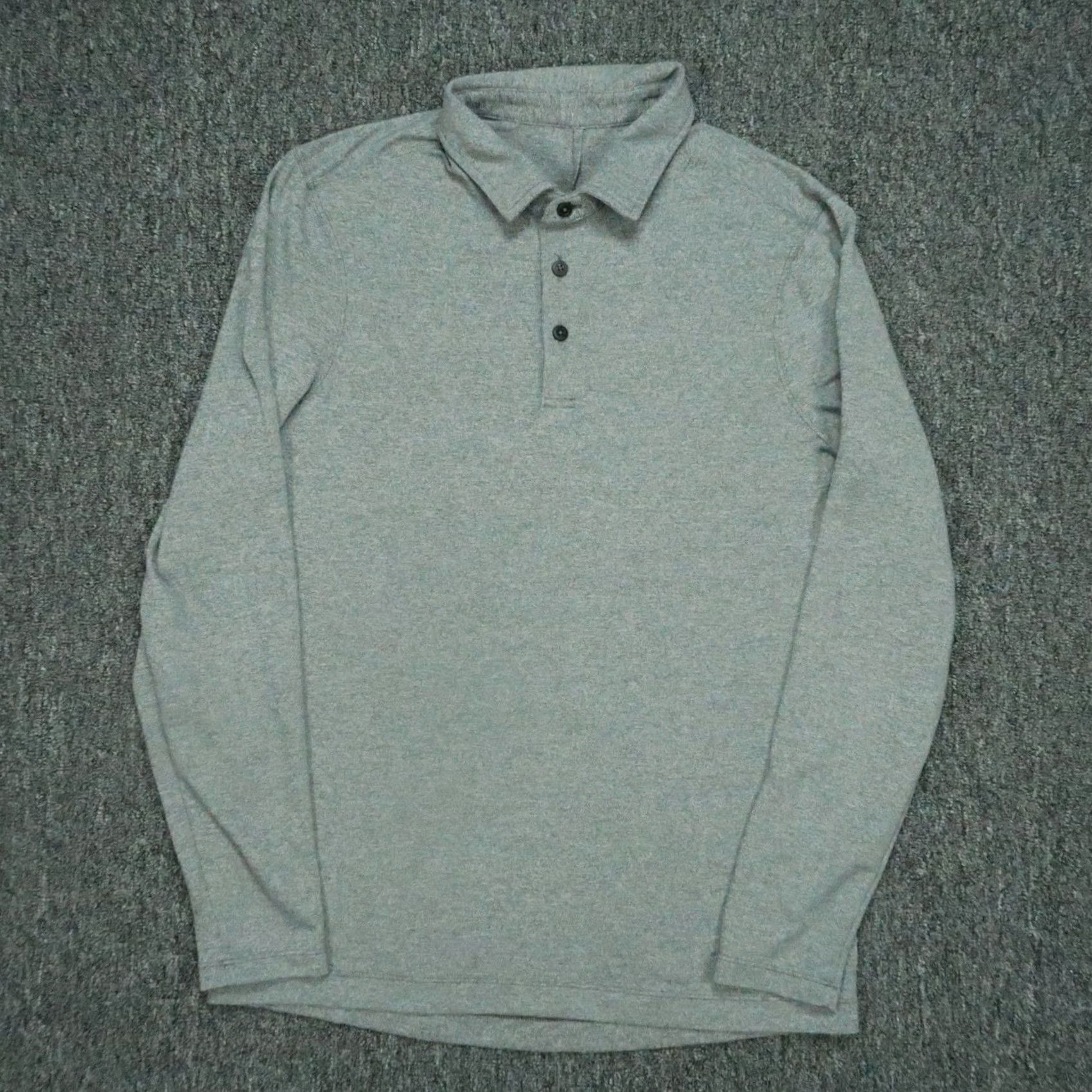 Lululemon Lululemon Shirt Mens Small Gray Evolution Polo Long Sleeve Lightweight - Pre-Owned Size US S / EU 44-46 / 1 - 2 Thumbnail