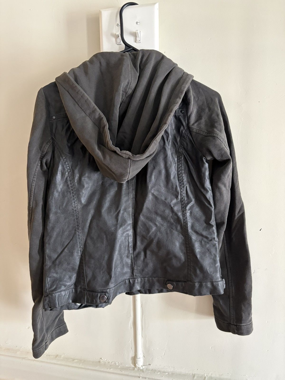 Urban Outfitters grey faux leather + cotton jacket Size M / US 6-8 / IT 42-44 - 3 Thumbnail
