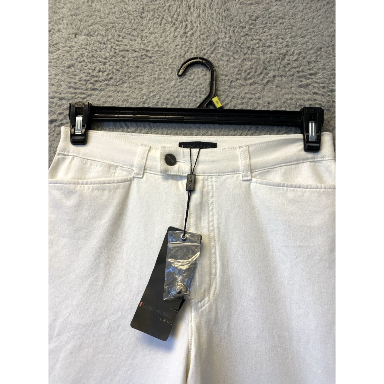 Vintage Saint Hilaire Jeans Women USA 8 White Light Flare Mid Rise 31 Inseam NWT Size 30" / US 8 / IT 44 - 2 Thumbnail