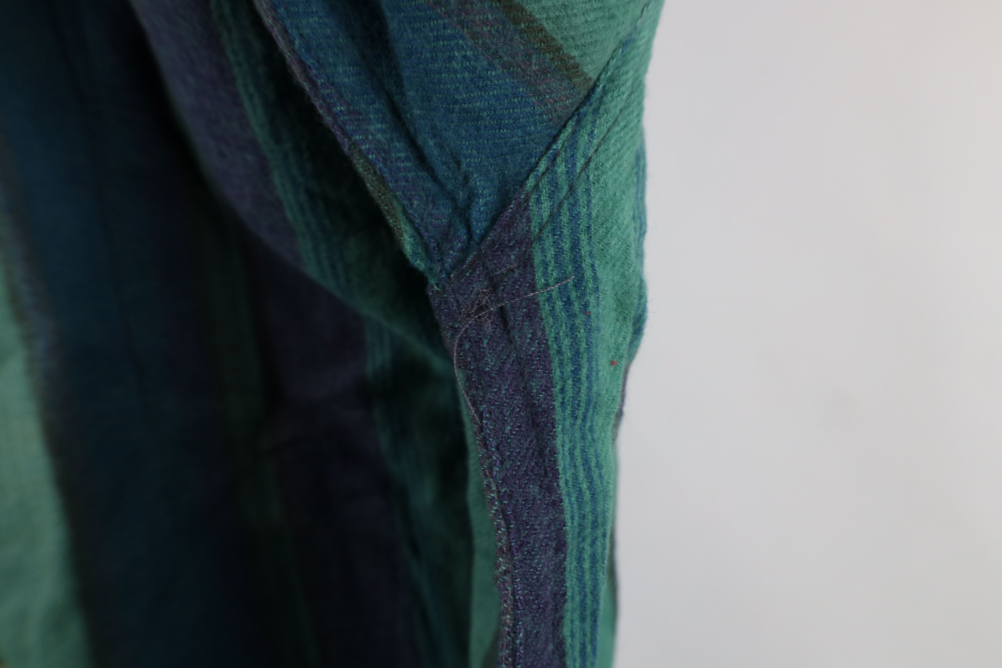 Vintage Vintage 90s Streetwear Flannel Band Collar Button Shirt Size US XL / EU 56 / 4 - 5 Thumbnail