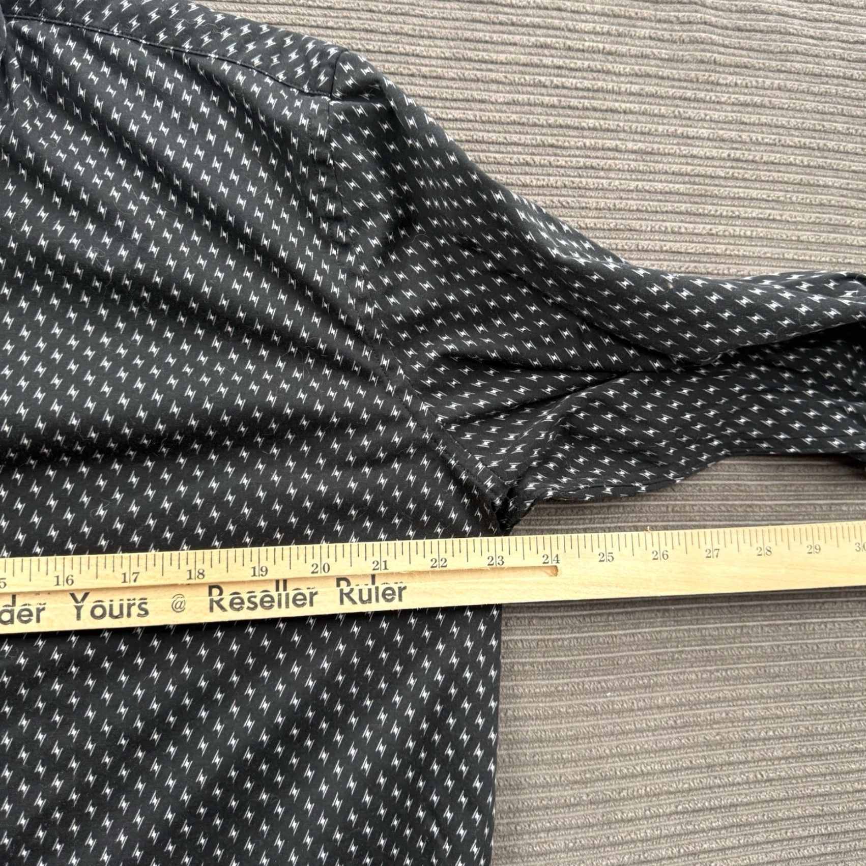 Vintage Buttercloth Shirt Men XL Black Geometric Print Cotton Regular Fit Designer Button-Up Shirt Accessories: All Seasons, Breathable, Stretch Size US XL / EU 56 / 4 - 4 Thumbnail