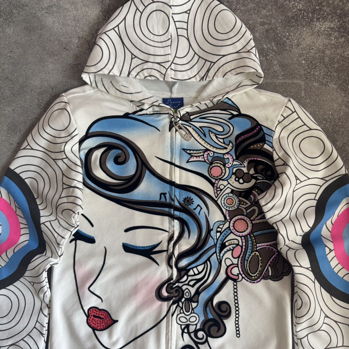 Hysteric Glamour 2000’s Aesthetic Vintage Y2K Glamour Zip Hoodie Size S / US 4 / IT 40 - 4 Thumbnail