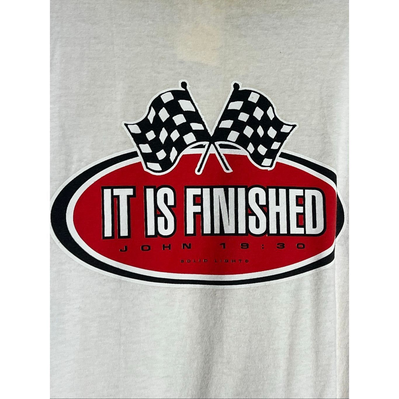 Vintage Vintage 90s Team Jesus Racing Double Sided Ringer Tee Size US XL / EU 56 / 4 - 4 Thumbnail