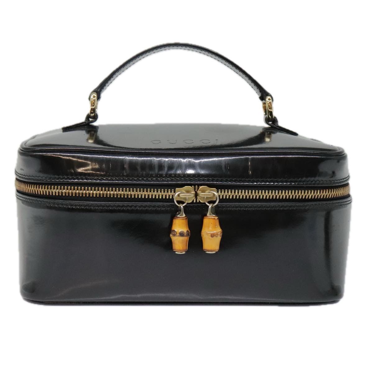 Gucci Bamboo Black Patent Leather Clutch Bag (Pre-Owned) Size ONE SIZE - 1 Thumbnail