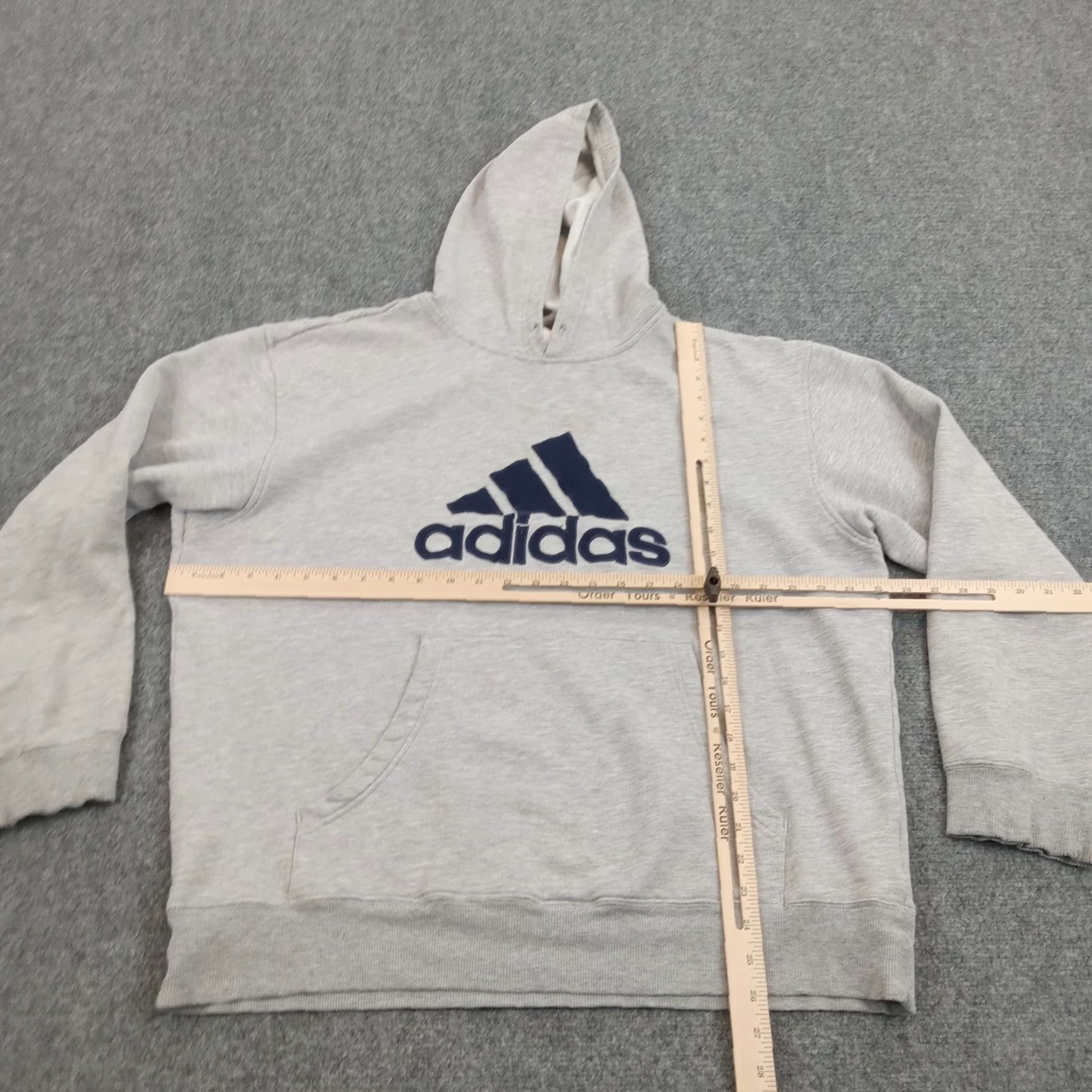 Adidas Adidas Hoodie Mens XL Gray Hooded Long Sleeve Logo Outdoors Size US XL / EU 56 / 4 - 2 Thumbnail