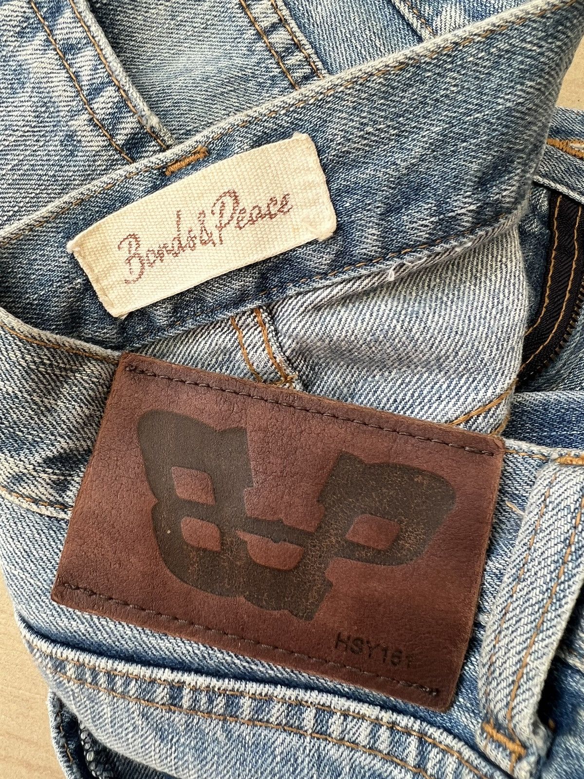 Vintage Vintage Bonds & Peace Japan Rips Distress Denim Flare Jeans Size US 32 / EU 48 - 20 Thumbnail
