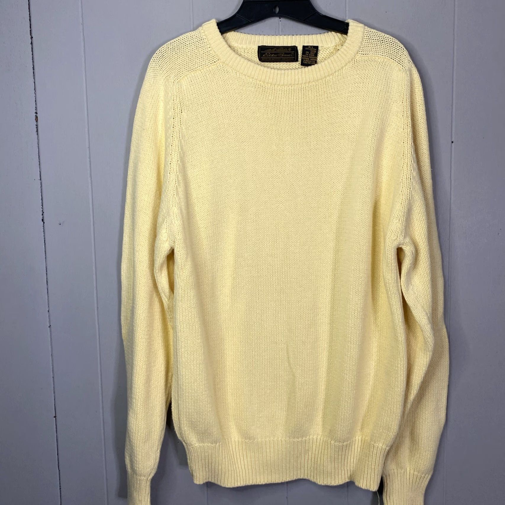 Eddie Bauer VINTAGE Eddie Bauer Fishermans Knit Mens Sweater Medium Tall Yellow 22x28 Size US M / EU 48-50 / 2 - 3 Thumbnail