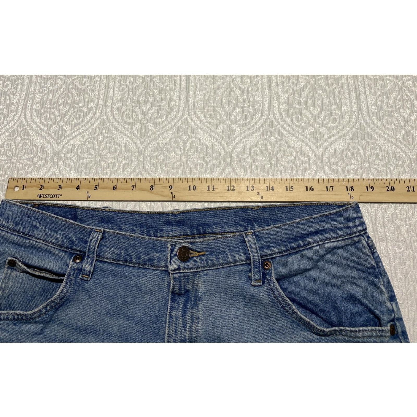 Wrangler VINTAGE Wrangler Jeans Mens 36x30 Blue Premium Quality Comfort Fit Denim Straight Leg Mens Size US 36 / EU 52 - 5 Thumbnail