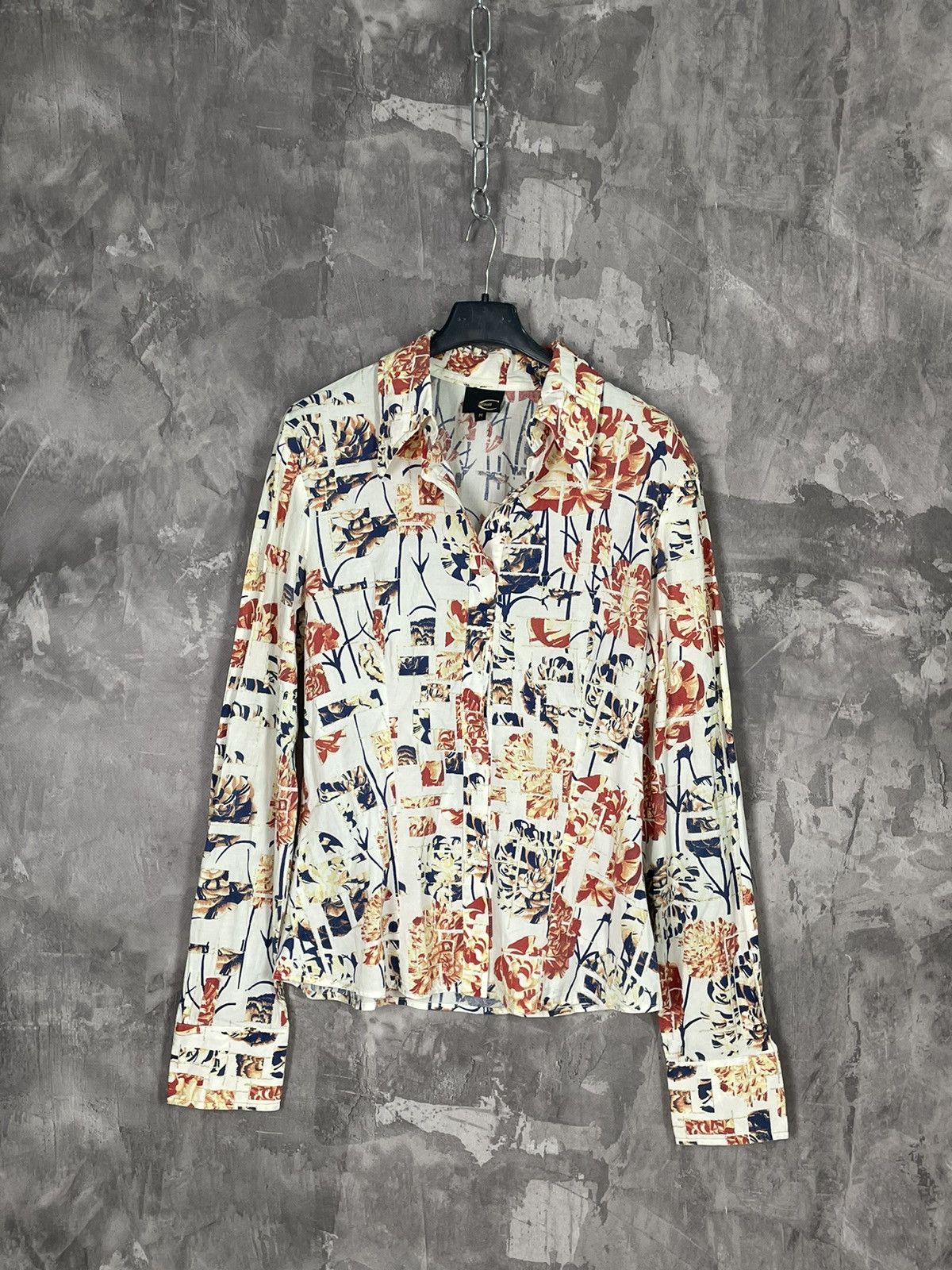 Just Cavalli Flower Print Luxury Avant Garde Y2K Shirt