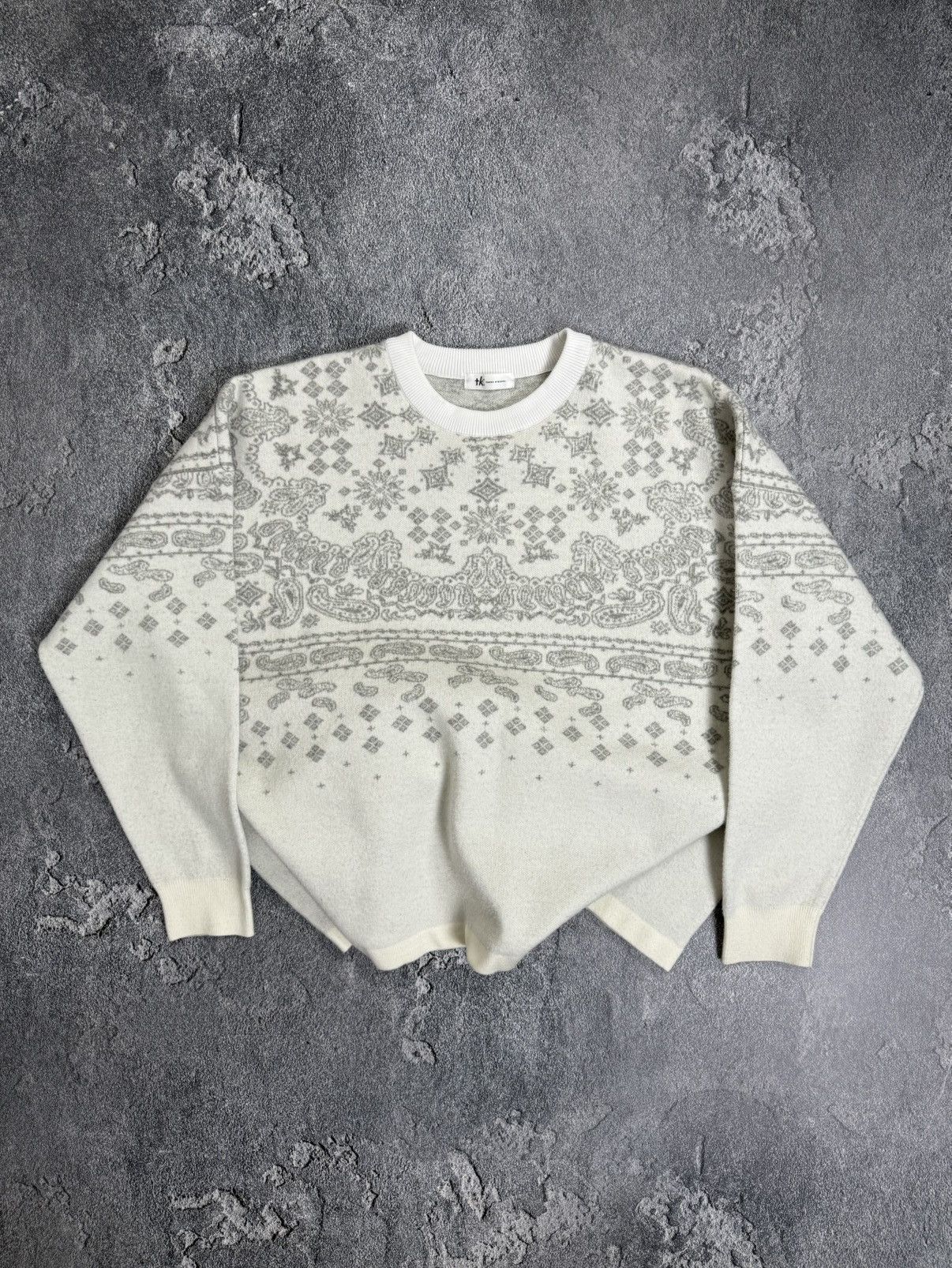 Takeo Kikuchi Takeo Kikuchi Paisley Bandana wool oversize sweater pullover Size US S / EU 44-46 / 1 - 1 Thumbnail