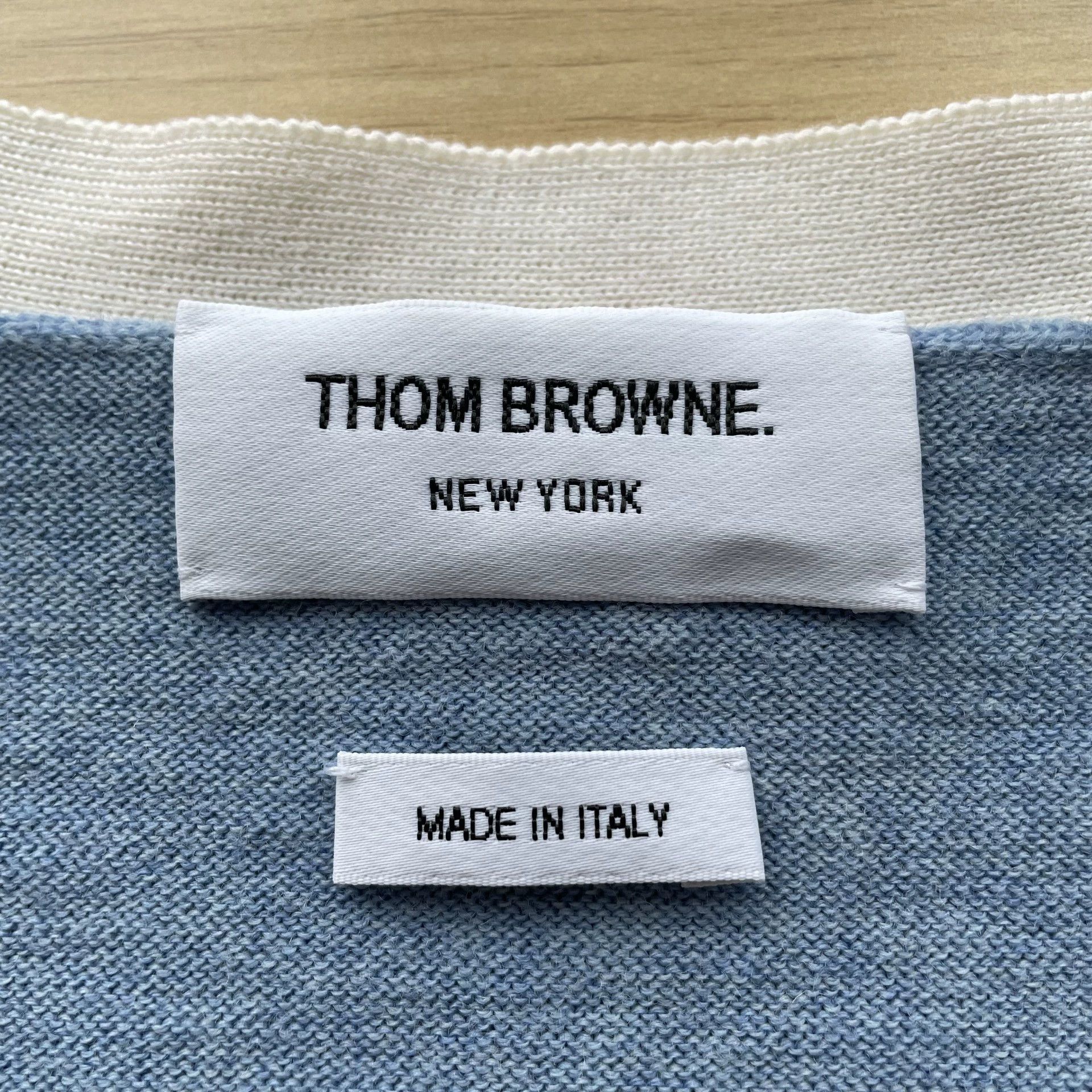 Thom Browne THOM BROWNE Dog Intarsia V-Neck Knit Sweater Women's Blue 0 Size XS / US 0-2 / IT 36-38 - 5 Thumbnail
