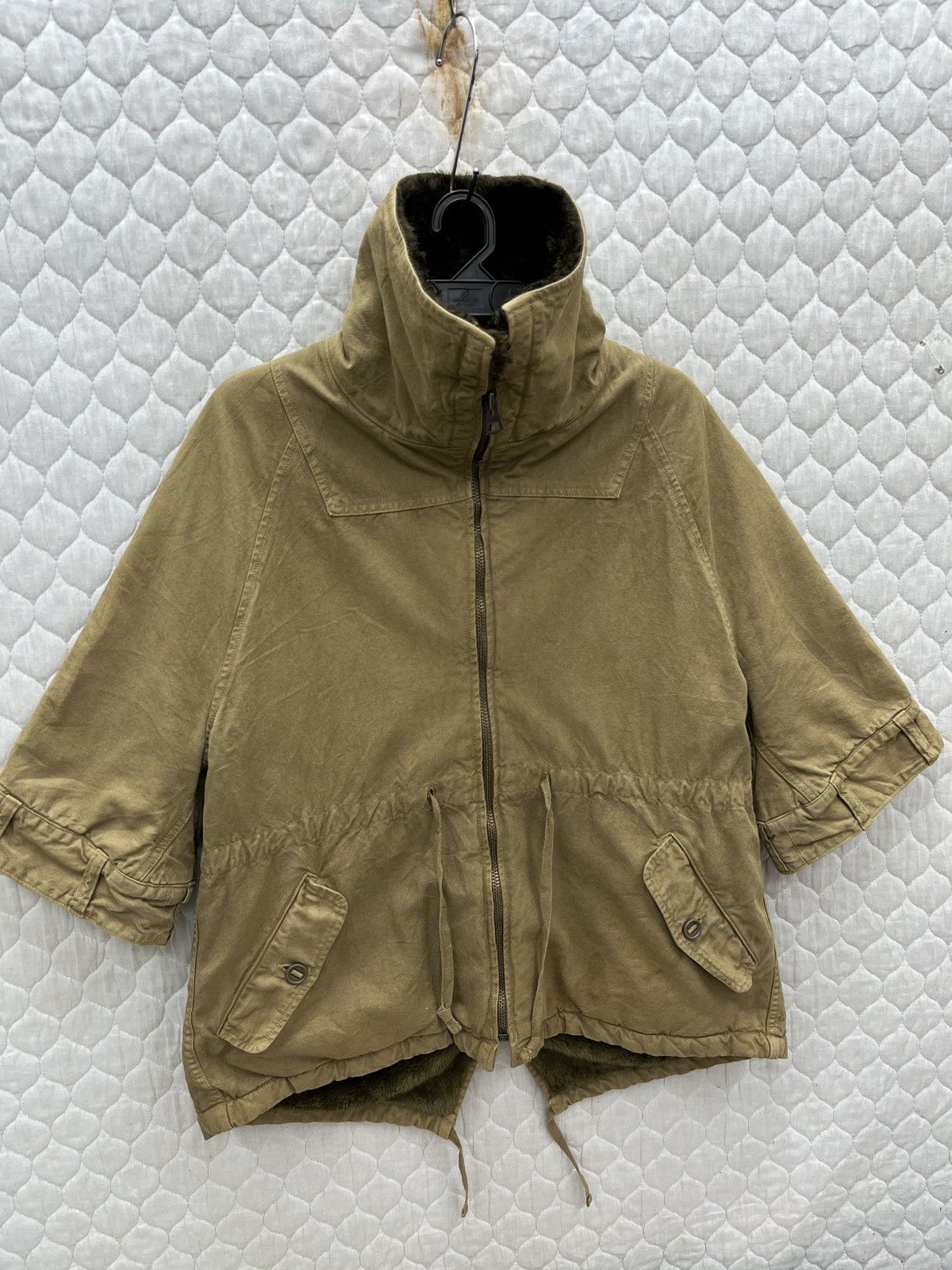 Kapital Kountry 🔥🔥🔥ARCHIVE VINTAGE KAPITAL MILITARY CROPPED FUR LINED PARKA Size US XS / EU 42 / 0 - 3 Thumbnail