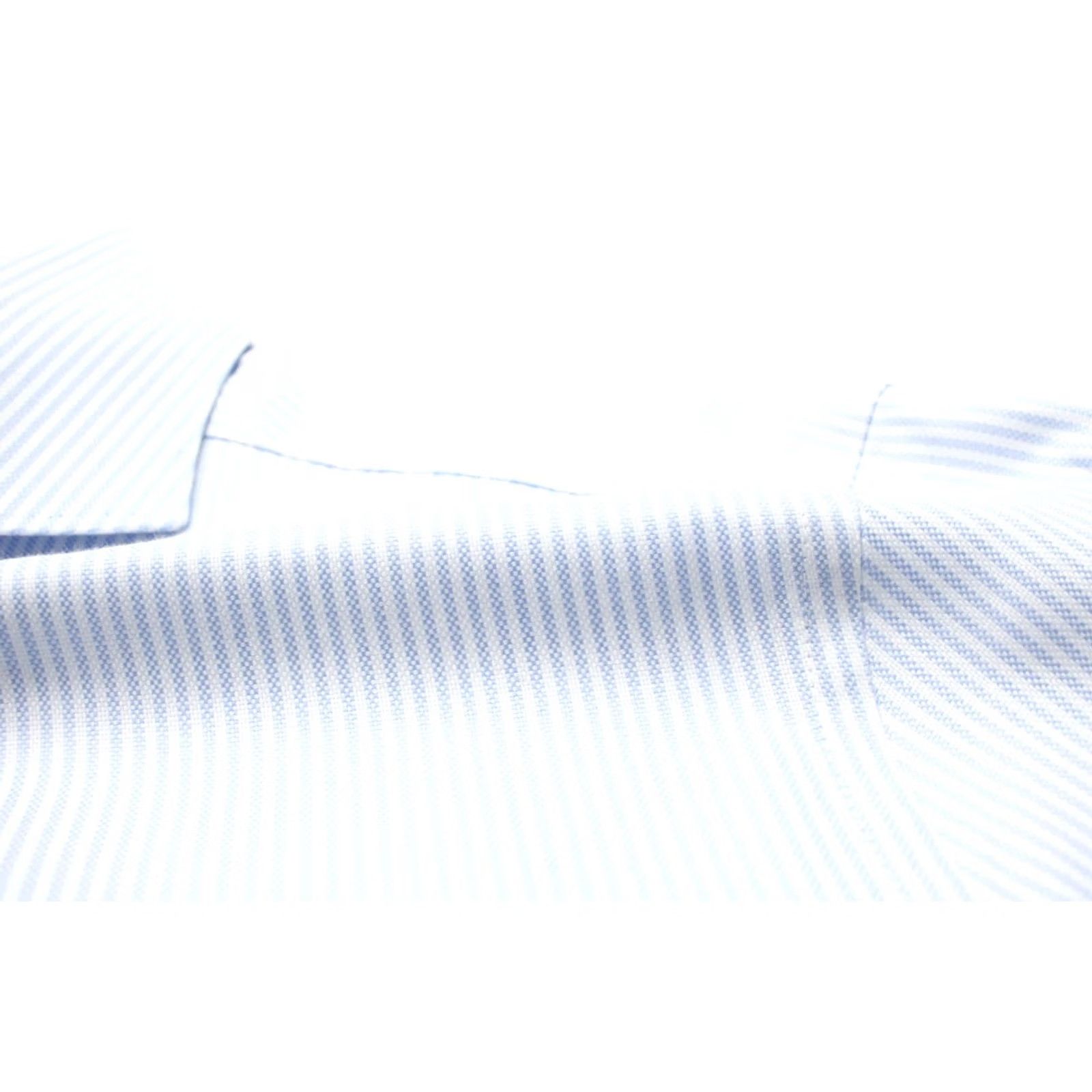 Suitsupply Suitsupply Dress Shirt Pinstriped Extra Slim Fit Men's 37 / 14 1/2 Blue White, Button-Up, Formal, Business Size 36R - 5 Thumbnail