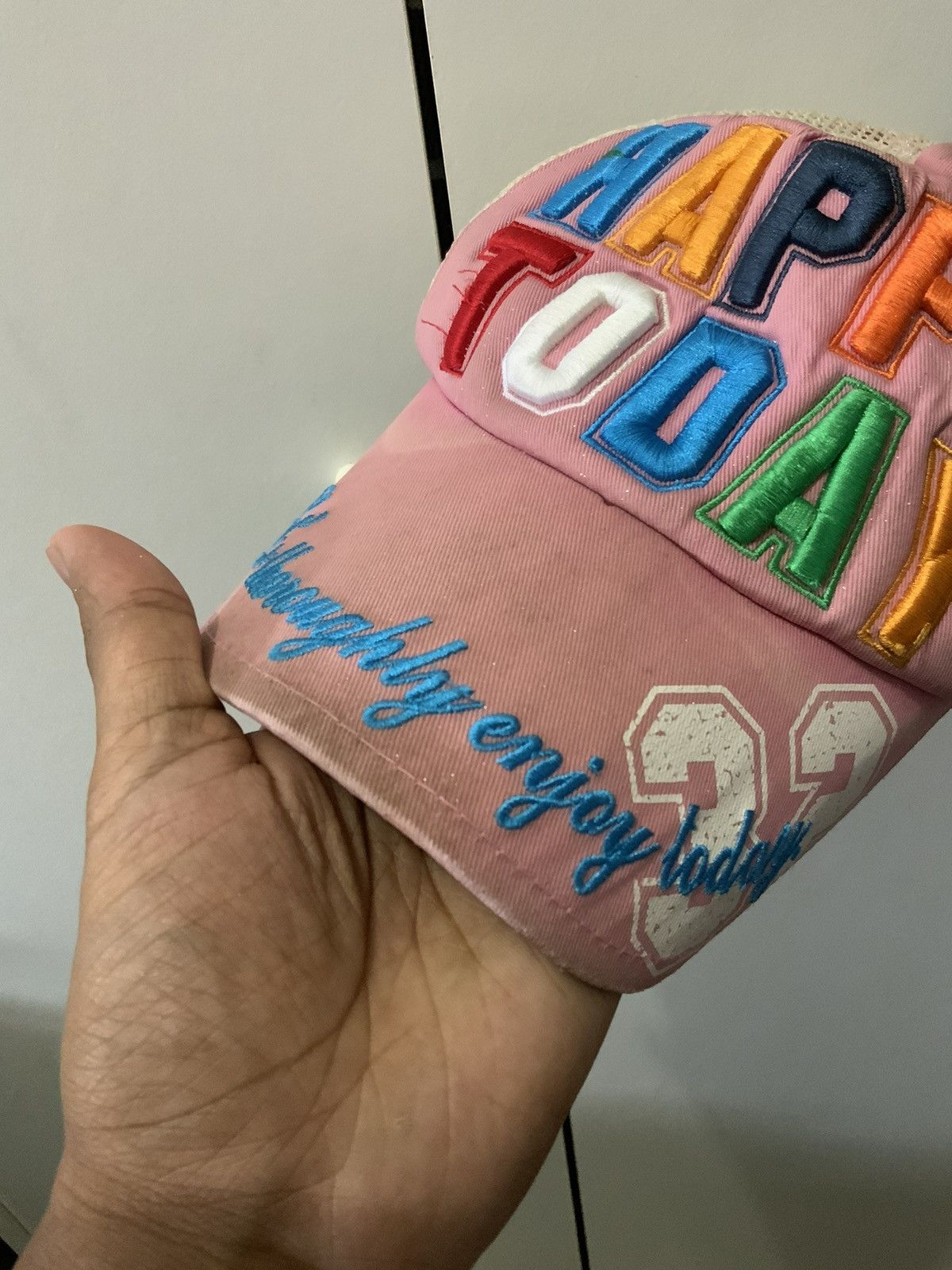 If Six Was Nine Happy Today Spellout Trucker Hat Size ONE SIZE - 12 Thumbnail