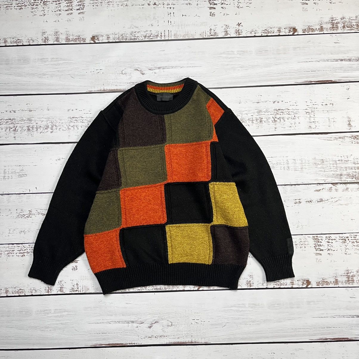 Carlo Colucci × Coogi × Vintage Vintage Carlo Colucci Knit Wool Sweater Multicolour Coogi Size US M / EU 48-50 / 2 - 2 Thumbnail