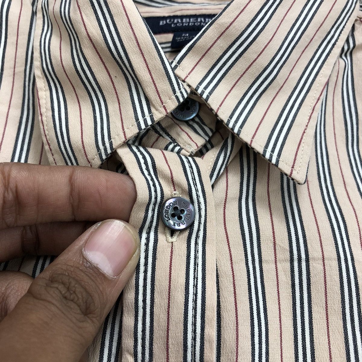 Burberry × Japanese Brand × Vintage Burberry London Striped Button Shirt Women Size M / US 6-8 / IT 42-44 - 4 Thumbnail