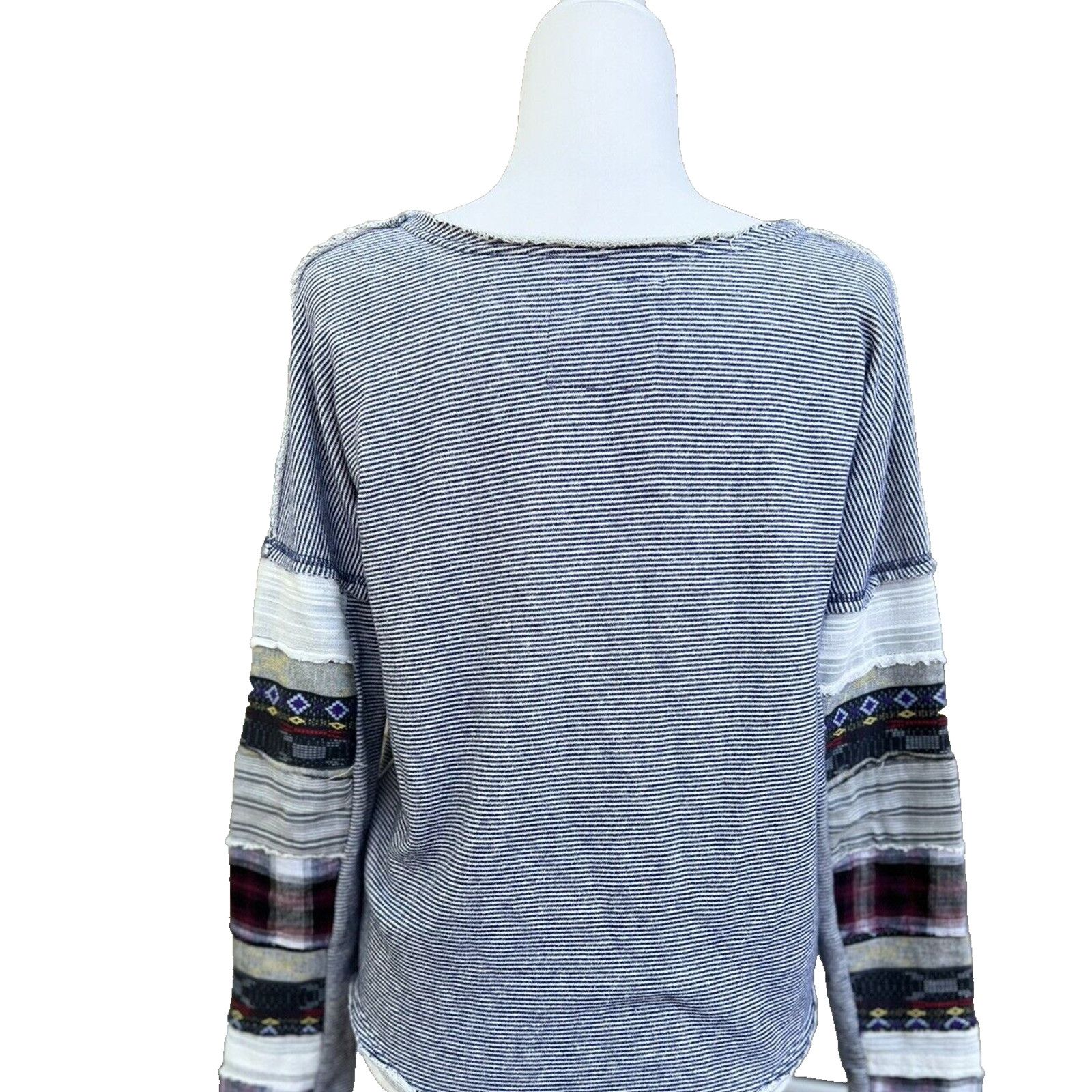 Free People Free people patch work long Sleeve sweater top XS A000234 Size XS / US 0-2 / IT 36-38 - 5 Thumbnail