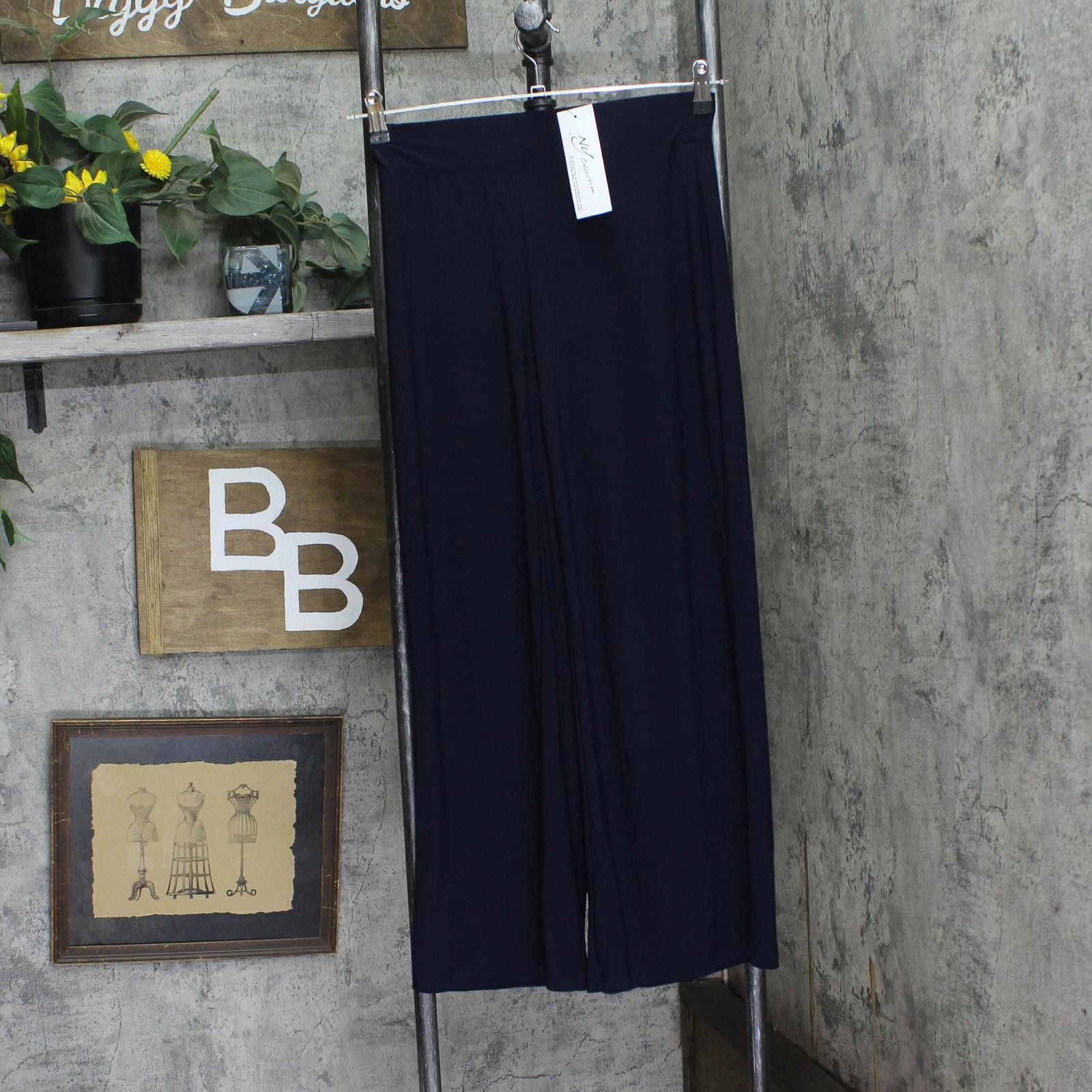 Other Nwt Ny Collection On Wide-leg Palazzo Pants Navy Blue Sp Size 28" / US 6 / IT 42 - 1 Thumbnail