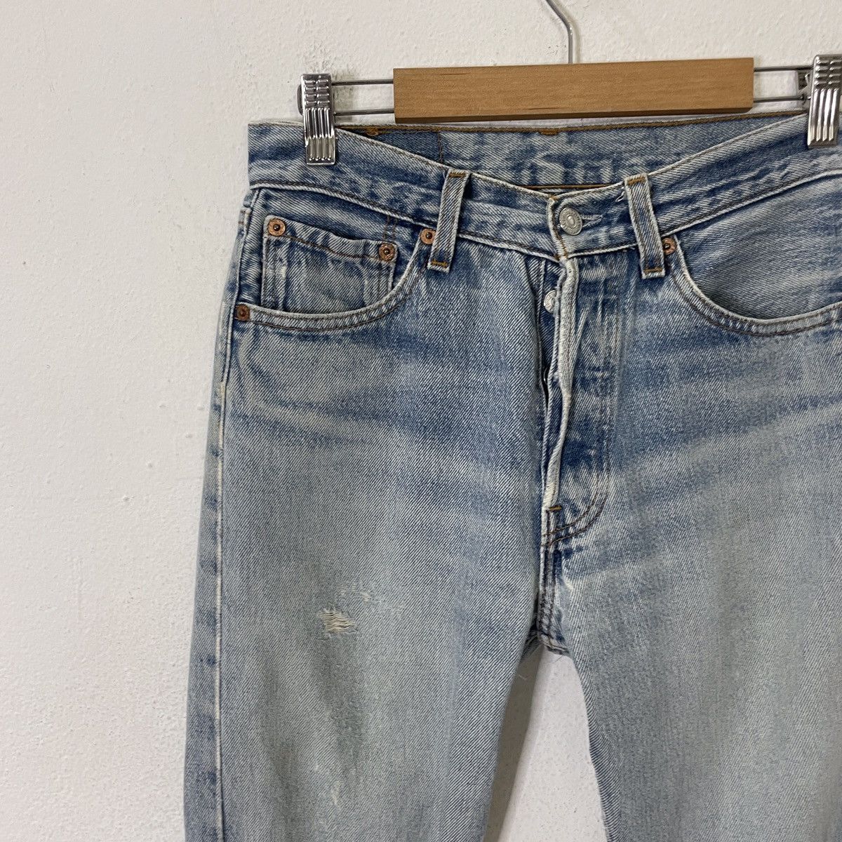 Levi's Vintage 90s Levis Distressed Denim Jeans Size 28" / US 6 / IT 42 - 3 Thumbnail