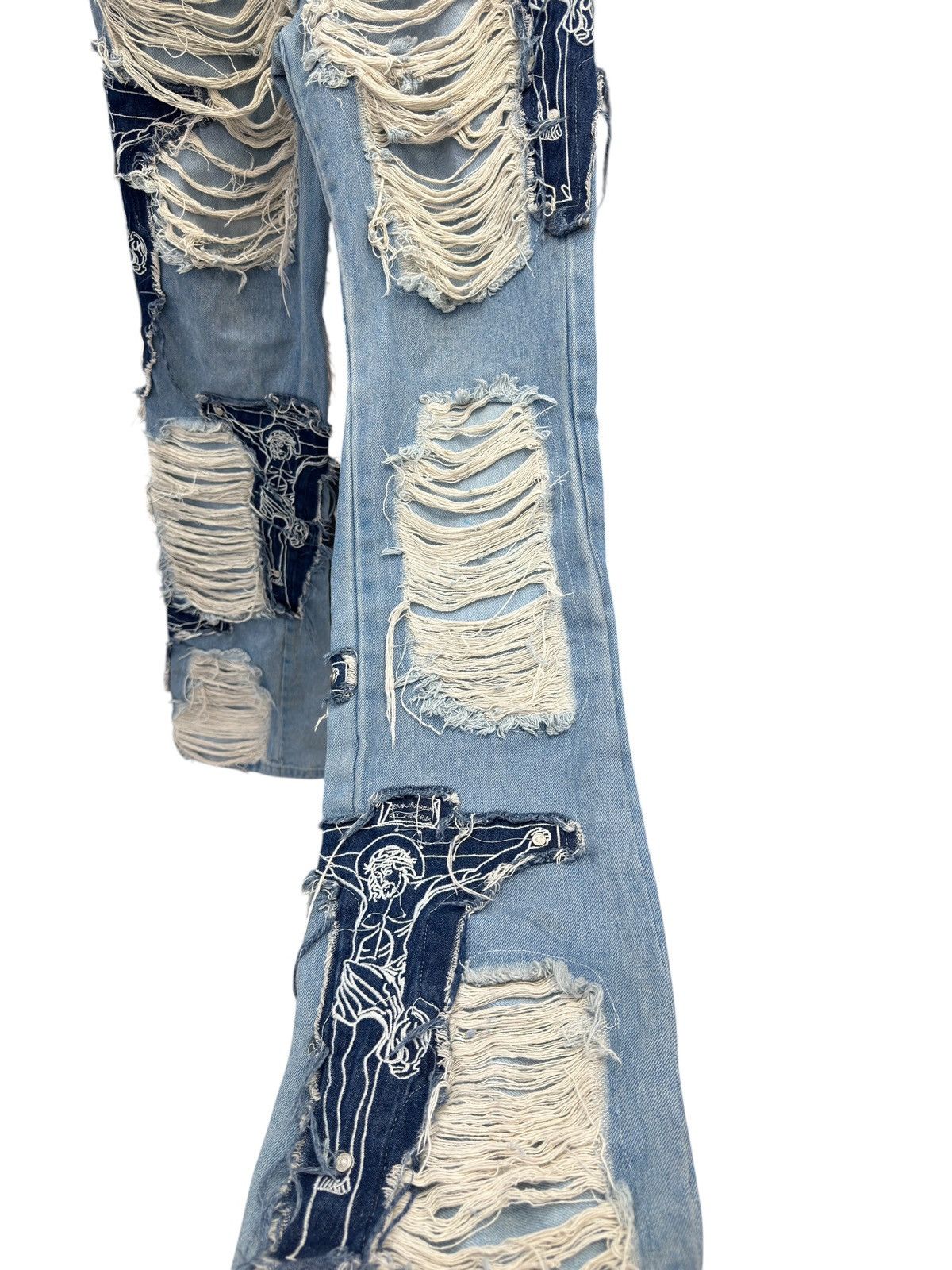 Who Decides War Who Decides War Embroidered Blue Jeans Size US 30 / EU 46 - 3 Thumbnail