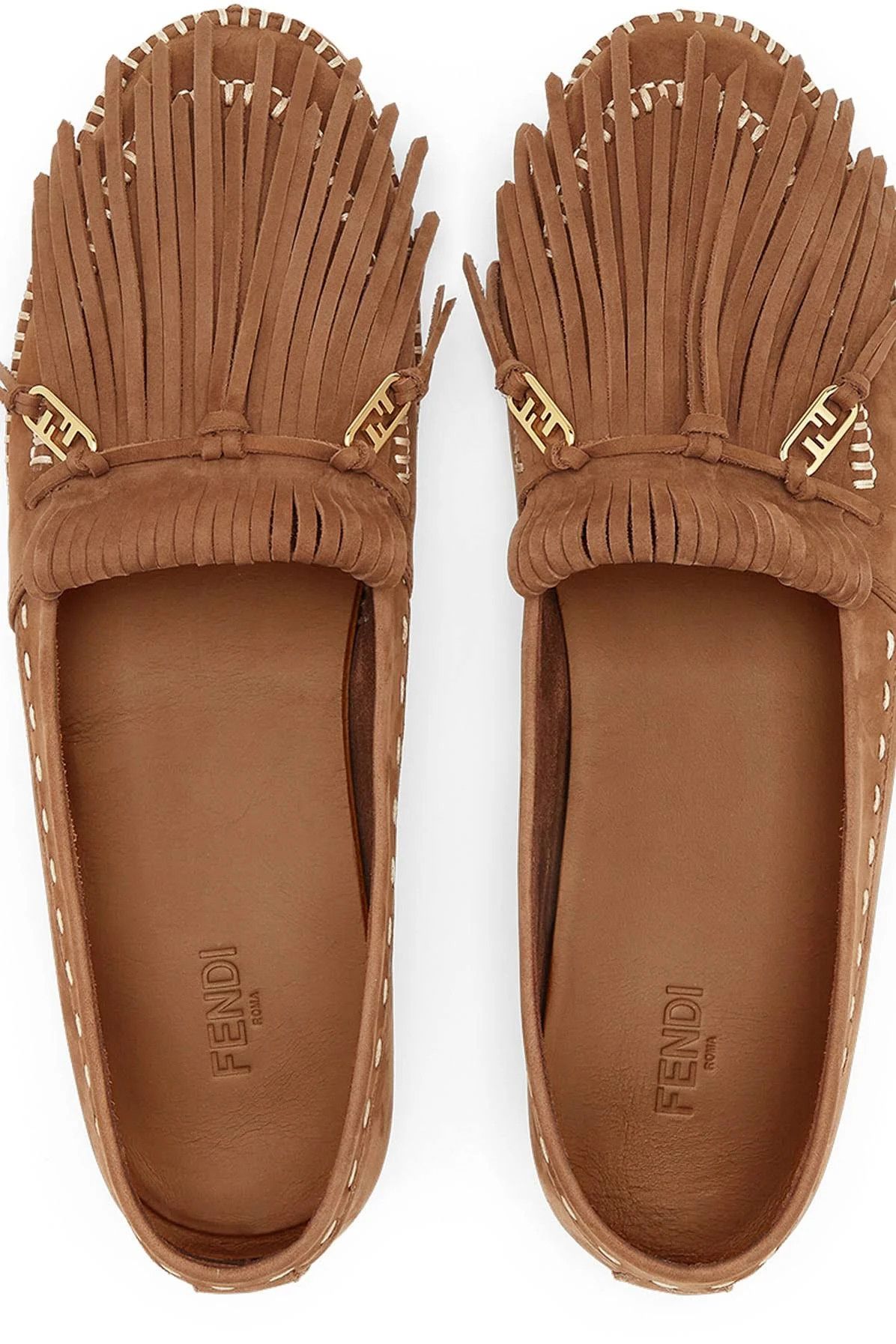 Fendi o1w1db10724 O'Lock Loafers in Brown Size US 5.5 / EU 38 - 2 Thumbnail