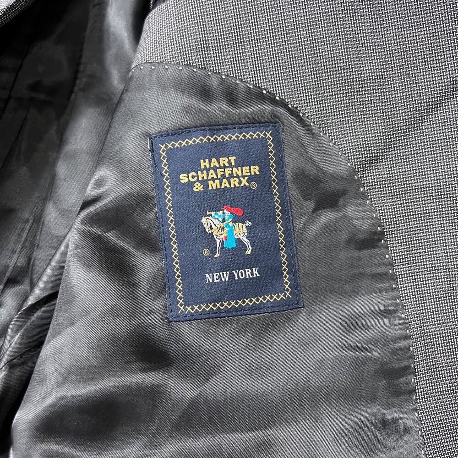 Hart Schaffner Marx Hart Schaffner Marx Wool Blazer 48L Gray Suit Jacket Dillard Size 48L - 5 Thumbnail