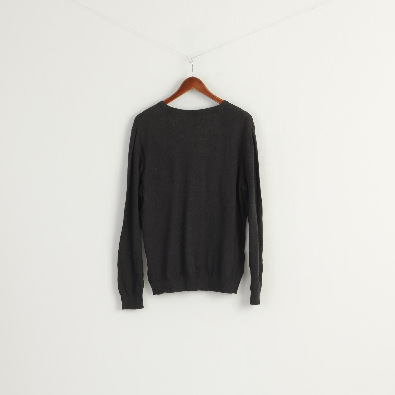 Jeff Banks Jeff Banks Men L (M) Jumper Gray Cotton 9625 Size US L / EU 52-54 / 3 - 7 Thumbnail