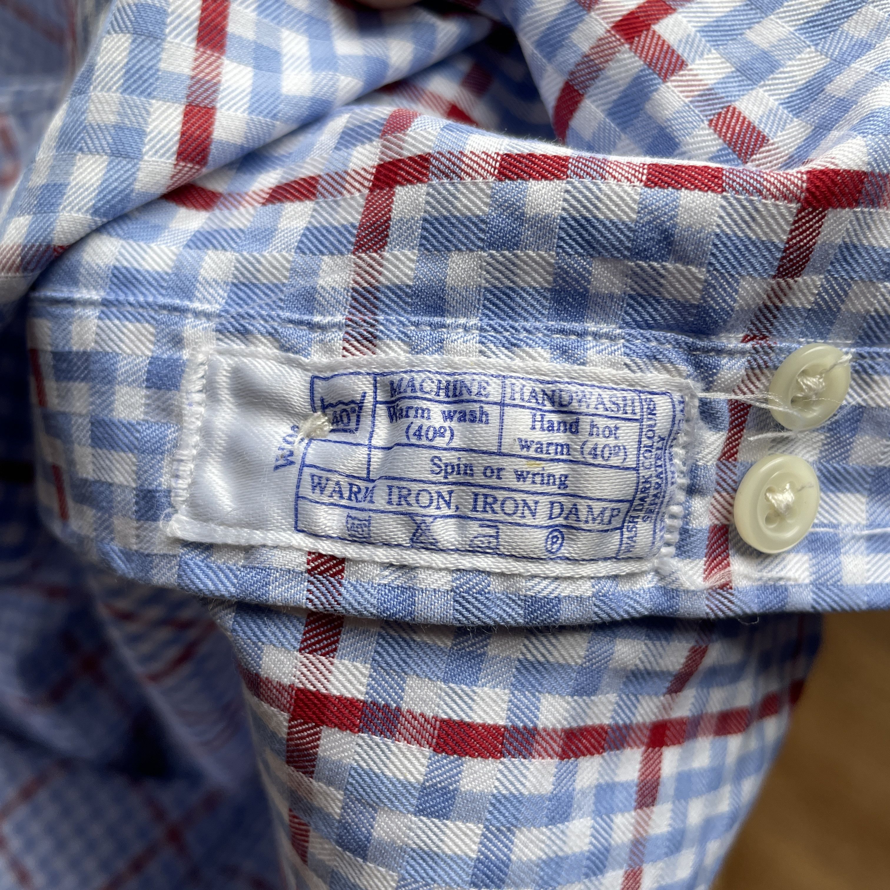 Hackett Hackett London Zigzag Check Button Down Dress Shirt Size US M / EU 48-50 / 2 - 6 Thumbnail