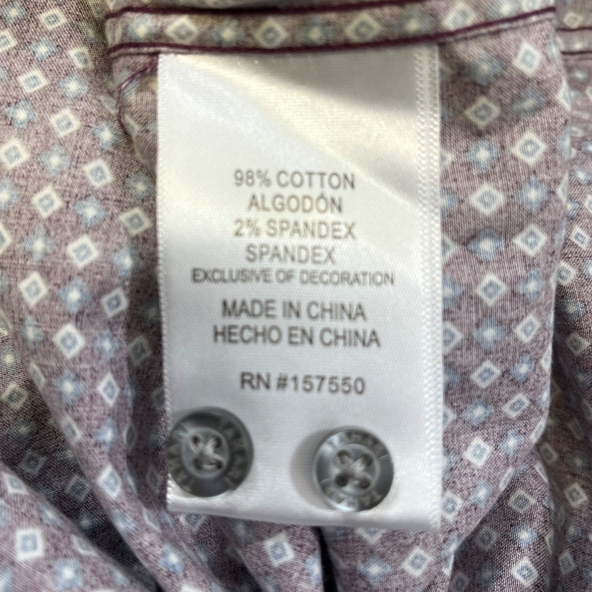 Other Tahari Men's Burgundy Stretch Shirt/Button Up Sz M SKU 4068 Size US M / EU 48-50 / 2 - 5 Thumbnail