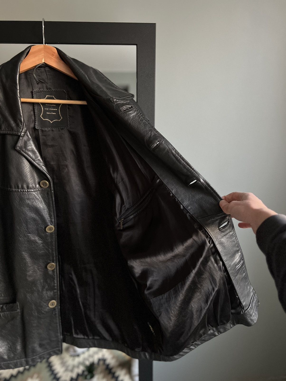 Vera Pelle × Vintage Vintage Vera Pelle 90's Real Leather Aviator Jacket Size US L / EU 52-54 / 3 - 8 Thumbnail
