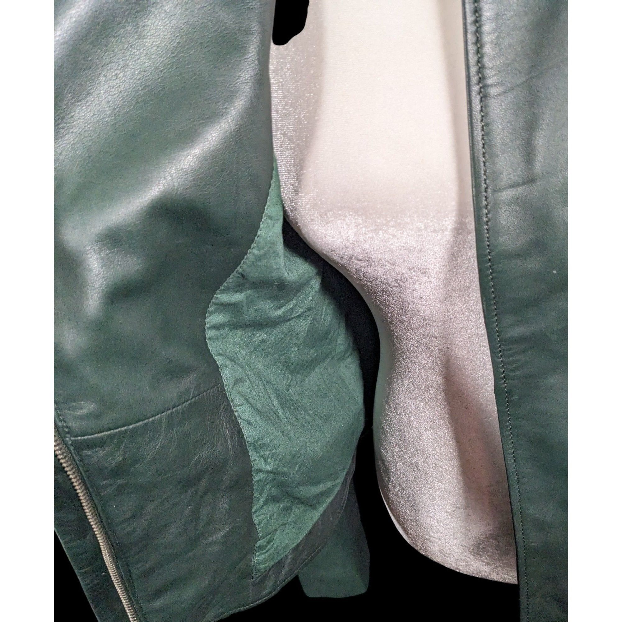 Other Corbani Green Quilted Shoulder Genuine Leather Moto Jacket S Size M / US 6-8 / IT 42-44 - 11 Thumbnail