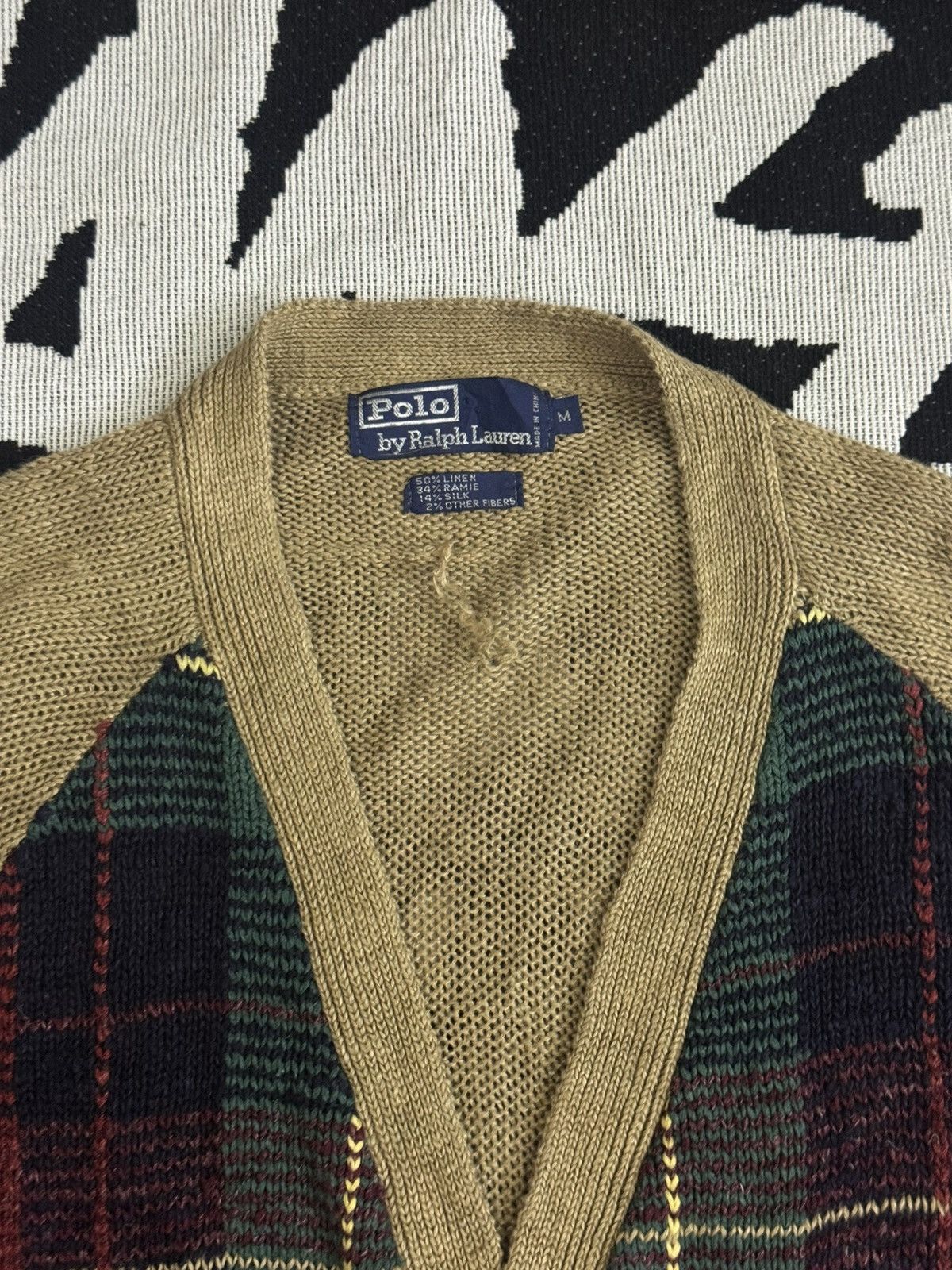 Polo Ralph Lauren Vintage Polo Ralph Lauren Plaid Knit Cardigan Size US M / EU 48-50 / 2 - 3 Thumbnail