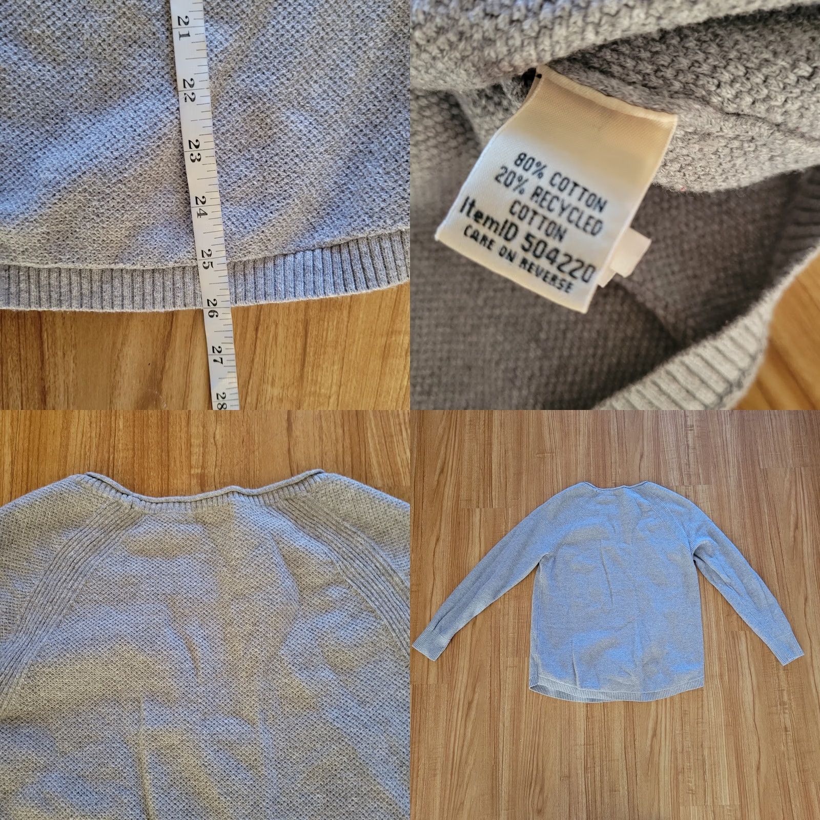 Vintage LL Bean Sweater Top Womens Large Gray Knit Round Neck Pullover Classic Casual Fall Winter Business Workwear Mens? Size L / US 10 / IT 46 - 8 Thumbnail