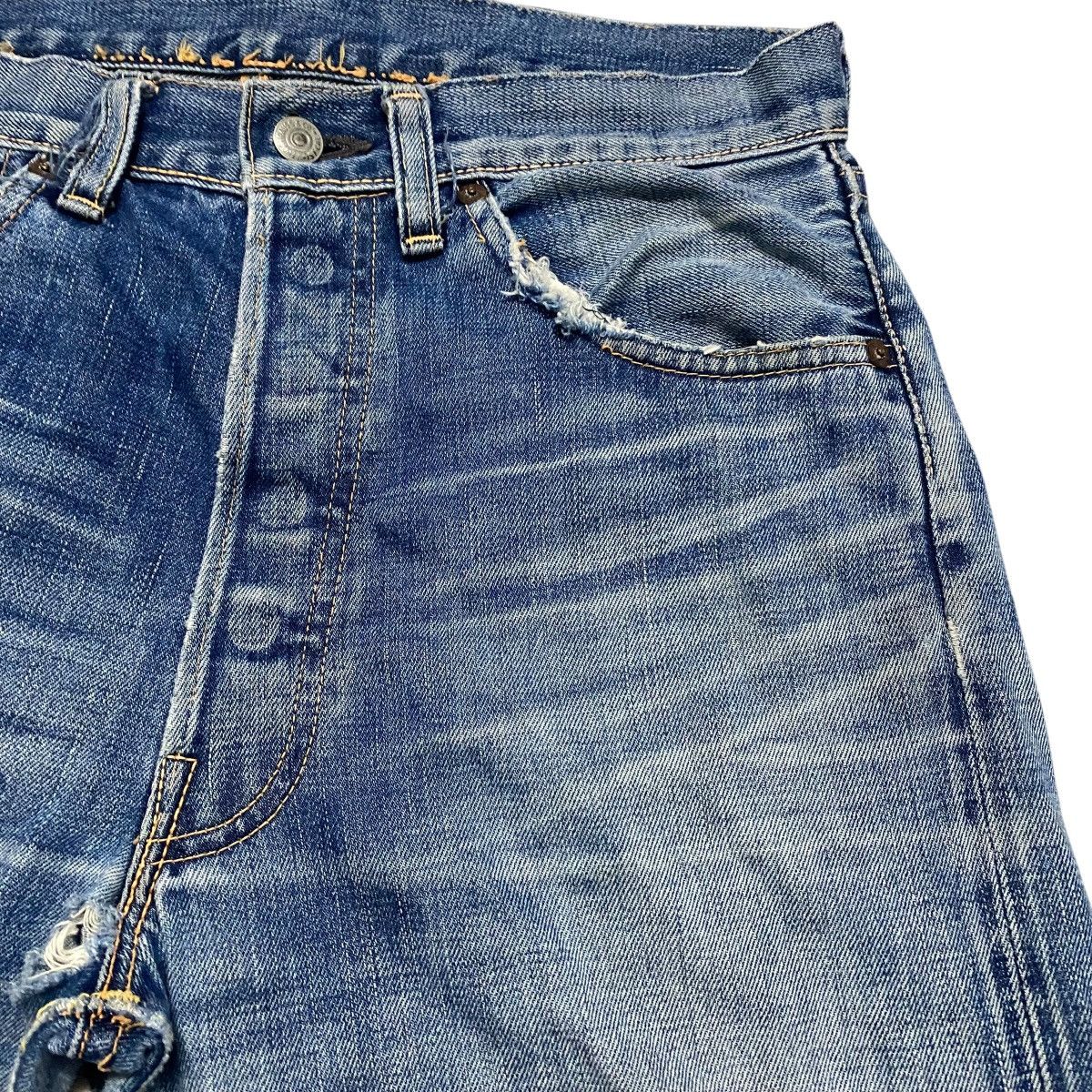 Levi's Vintage Y2K Levis 501 Big E Hidden Rivets Selvedge Jeans Size US 31 - 5 Thumbnail