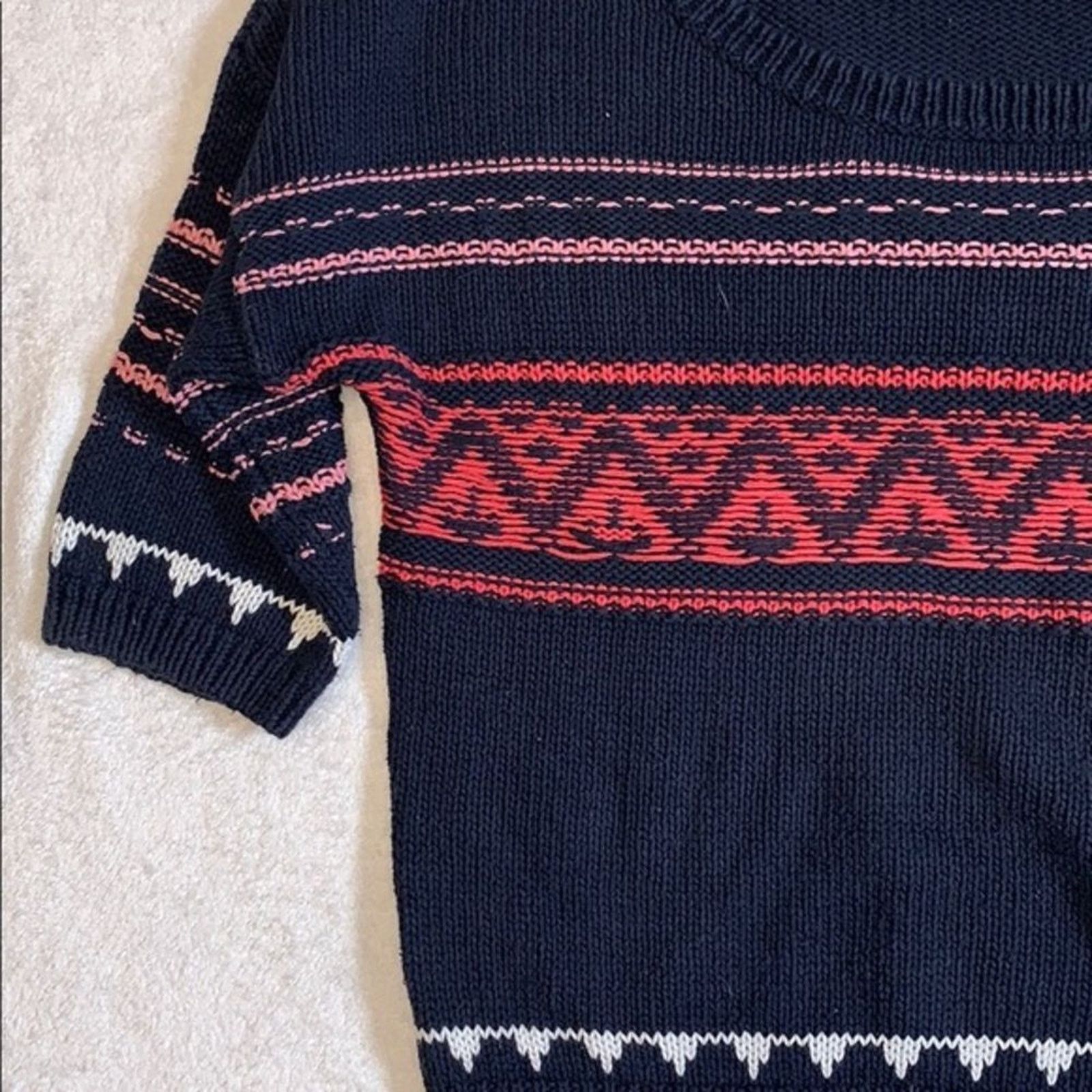 American Eagle Outfitters American Eagle Navy Blue Crewneck Knit Sweater | Sz L Size L / US 10 / IT 46 - 4 Thumbnail