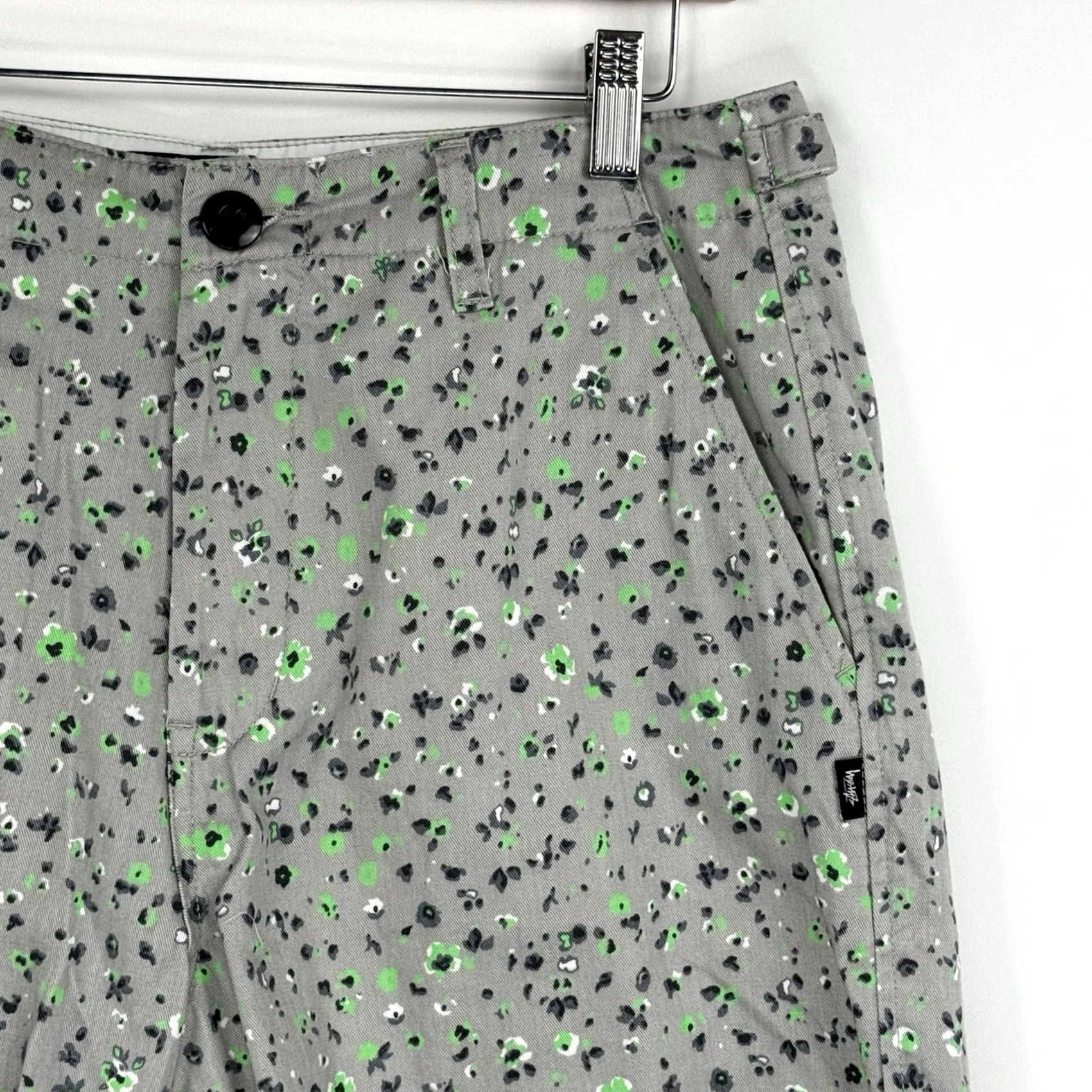 Vintage Stüssy Shorts Mens 32 Grey Floral Bermuda Cotton 10” Inseam Size US 32 / EU 48 - 2 Thumbnail