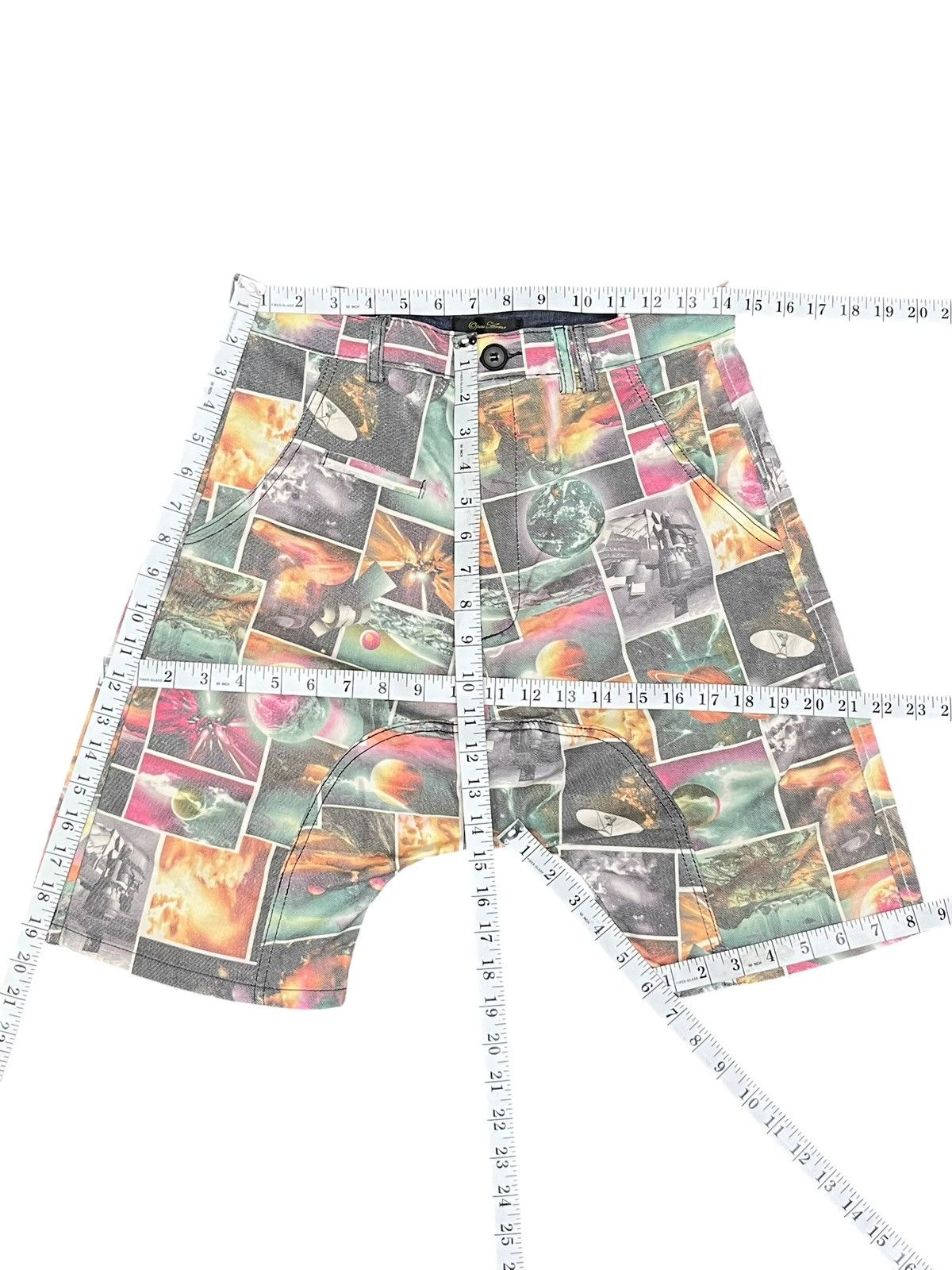 Japanese Brand Rare Open Arms Galaxy Orbit Cyber Y2K Space Shorts Size US 28 / EU 44 - 9 Thumbnail