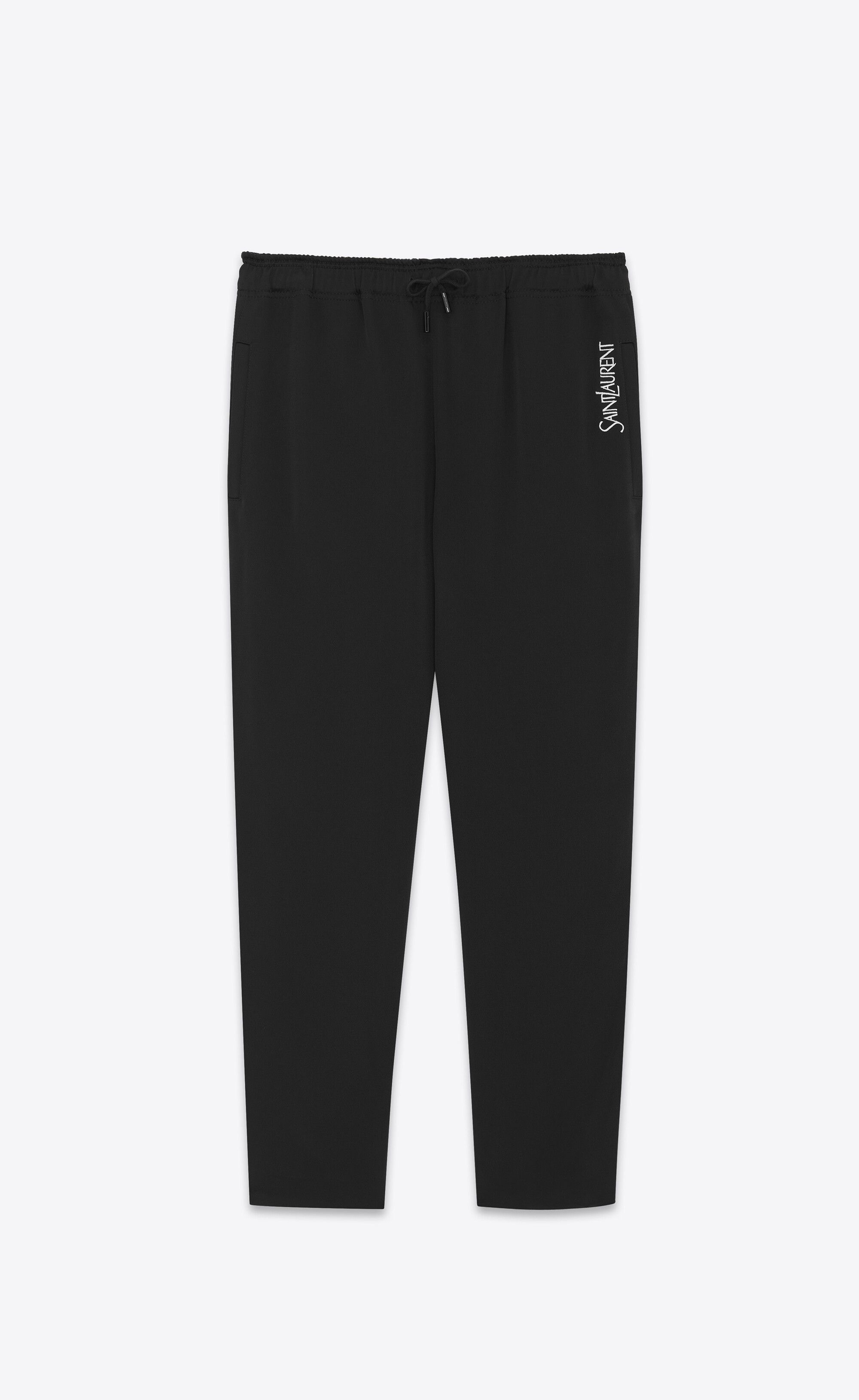 Saint Laurent Paris oc11z1225 737560 Sweatpants & Joggers in Crepe Satin Black Size US 36 / EU 52 - 1 Thumbnail