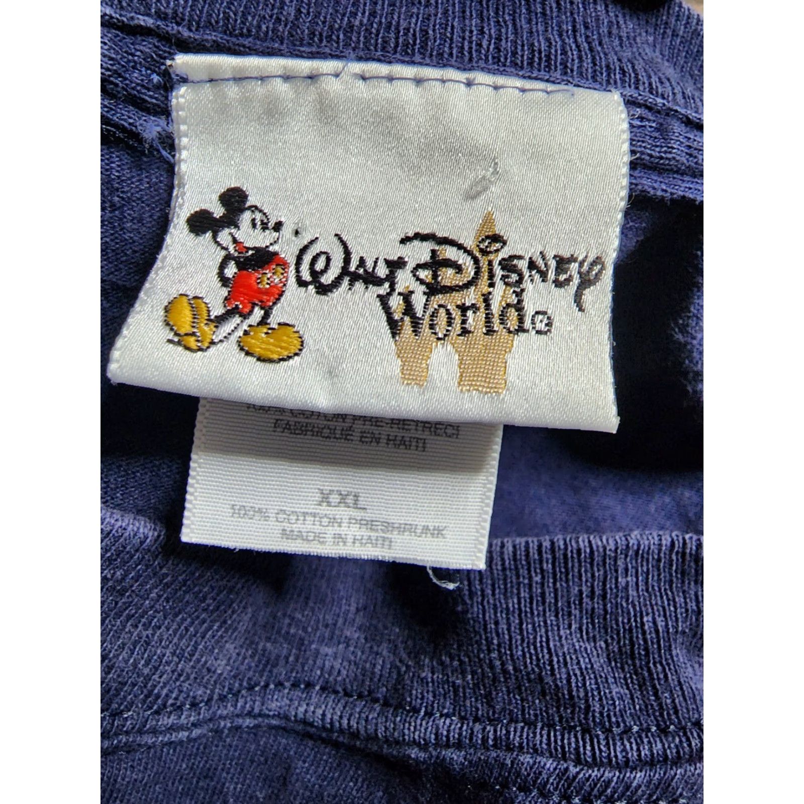 Disney VINTAGE Walt Disney World Mens 2XL Patriotic American Flag Constitution T Shirt Distress Shirt Crew Neck Short Sleeve Blue 2XL Men Size US XXL / EU 58 / 5 - 5 Thumbnail