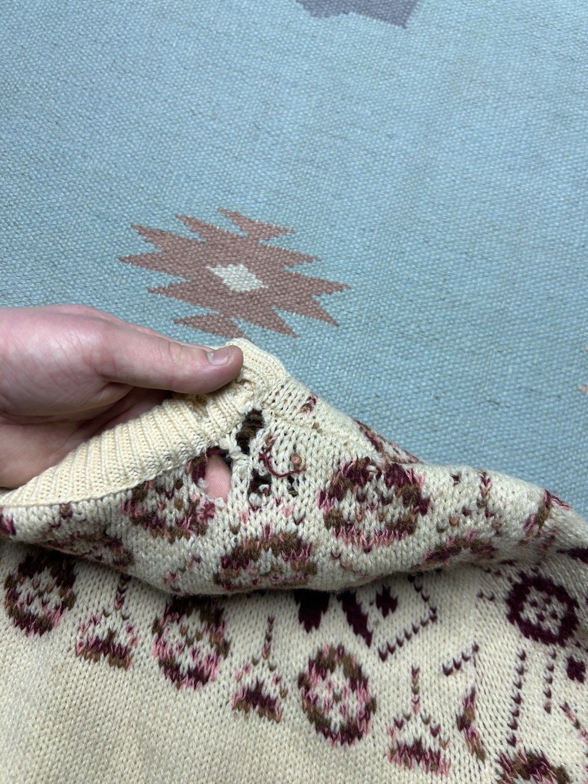Vintage Vtg 1960s wool cardigan sweater Tami Icelandic Nordic M? Size M / US 6-8 / IT 42-44 - 16 Thumbnail