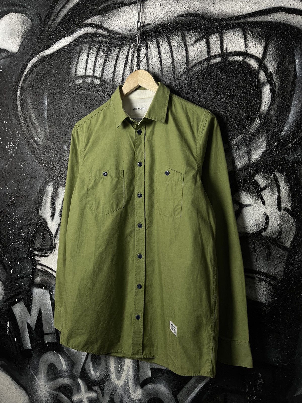Norse Projects Norse Project Green Safari Shirt Men’s Size S Size US S / EU 44-46 / 1 - 2 Thumbnail