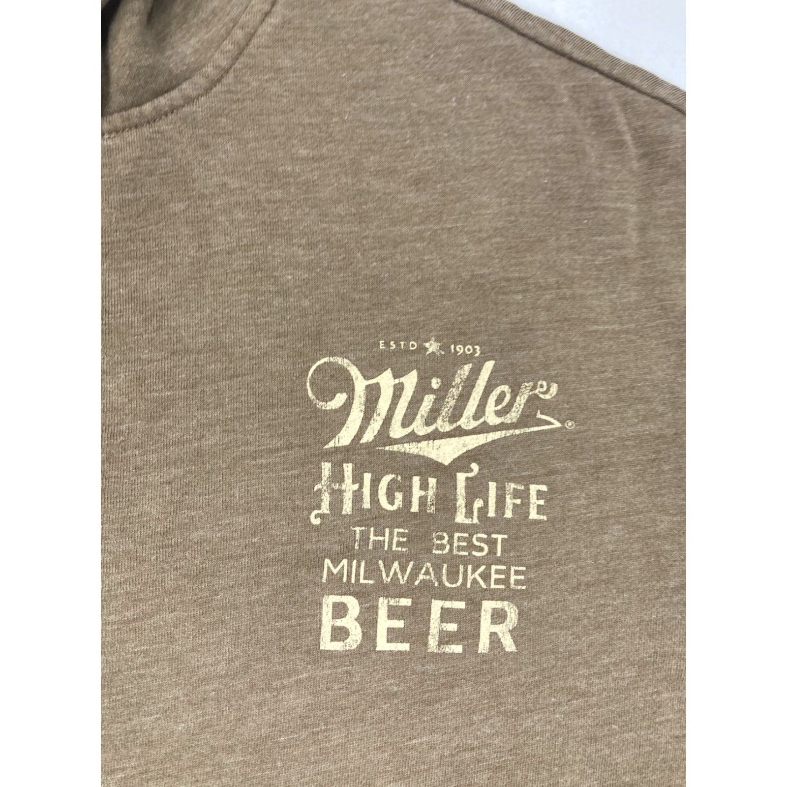 Vintage VINTAGE Miller High Life Beer Full Zip Hoodie Women Medium Brown Size M / US 6-8 / IT 42-44 - 4 Thumbnail