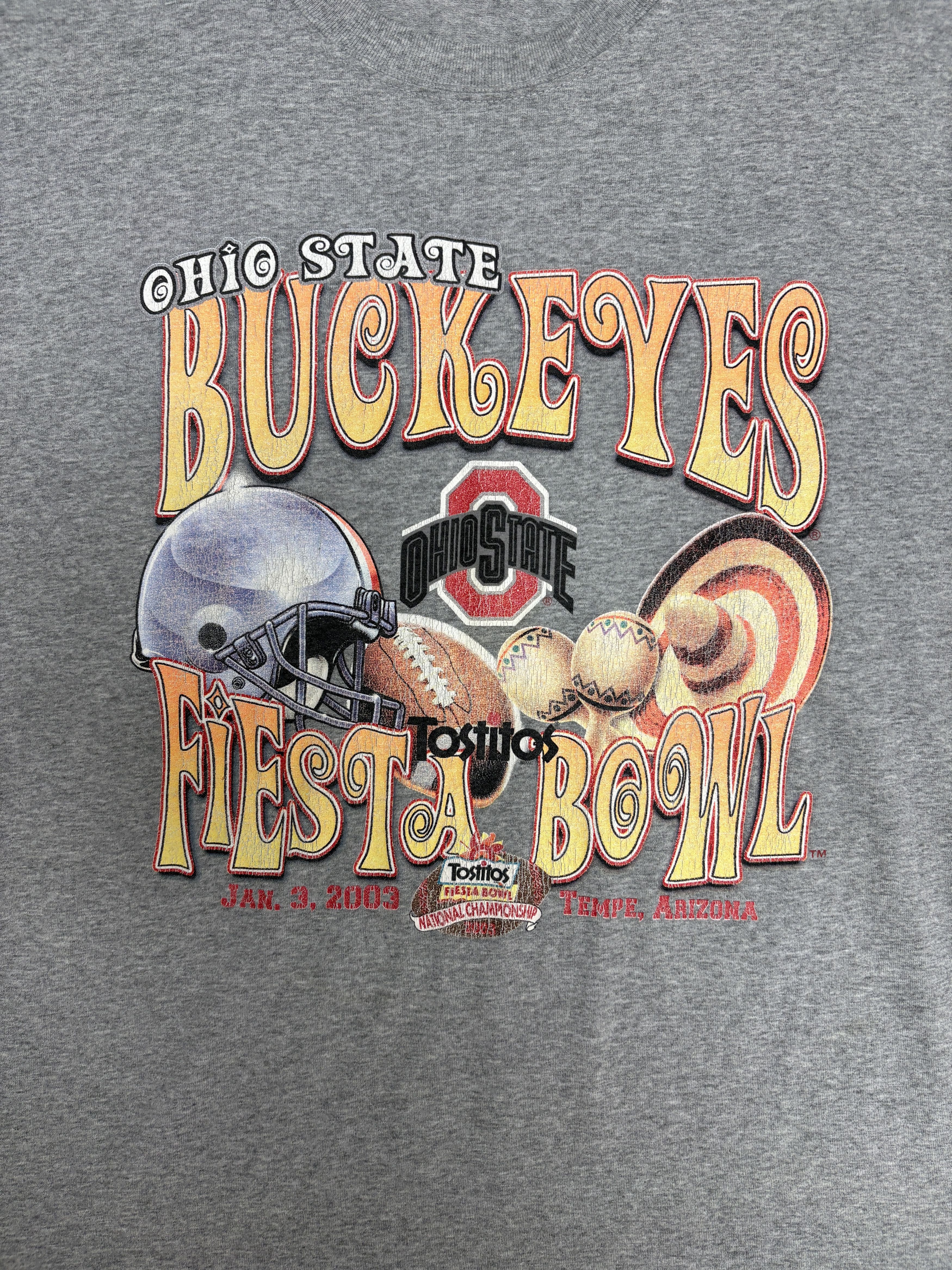 Vintage Ohio State Buckeyes Tostitos Fiesta Bowl Vintage Grey Tee Size US XXL / EU 58 / 5 - 2 Thumbnail