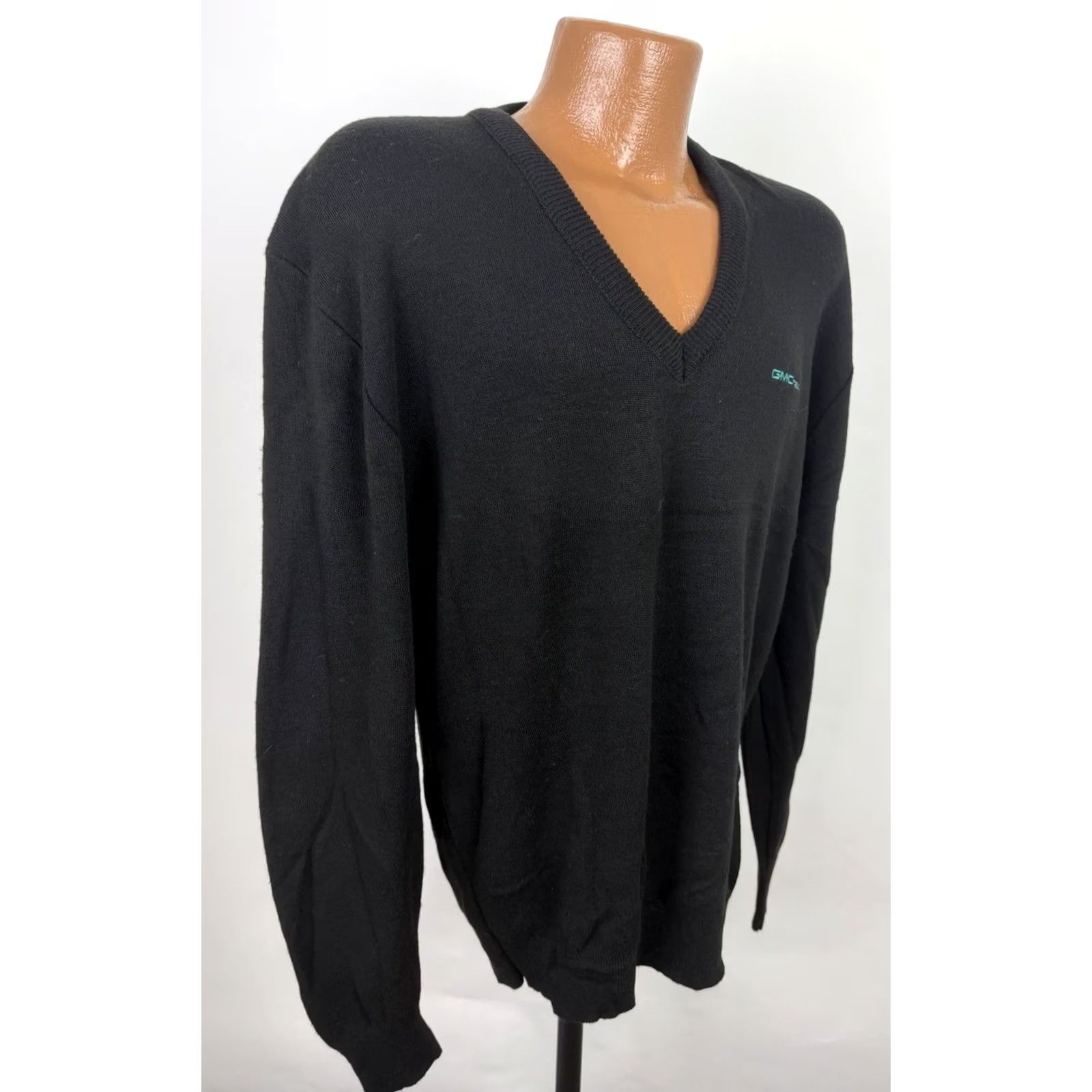 Vintage VINTAGE Drummond GMC Truck Sweater Mens XL Pullover Knit Black V-Neck Embroidered 80s 90s Grunge Retro USA Size US XL / EU 56 / 4 - 5 Thumbnail