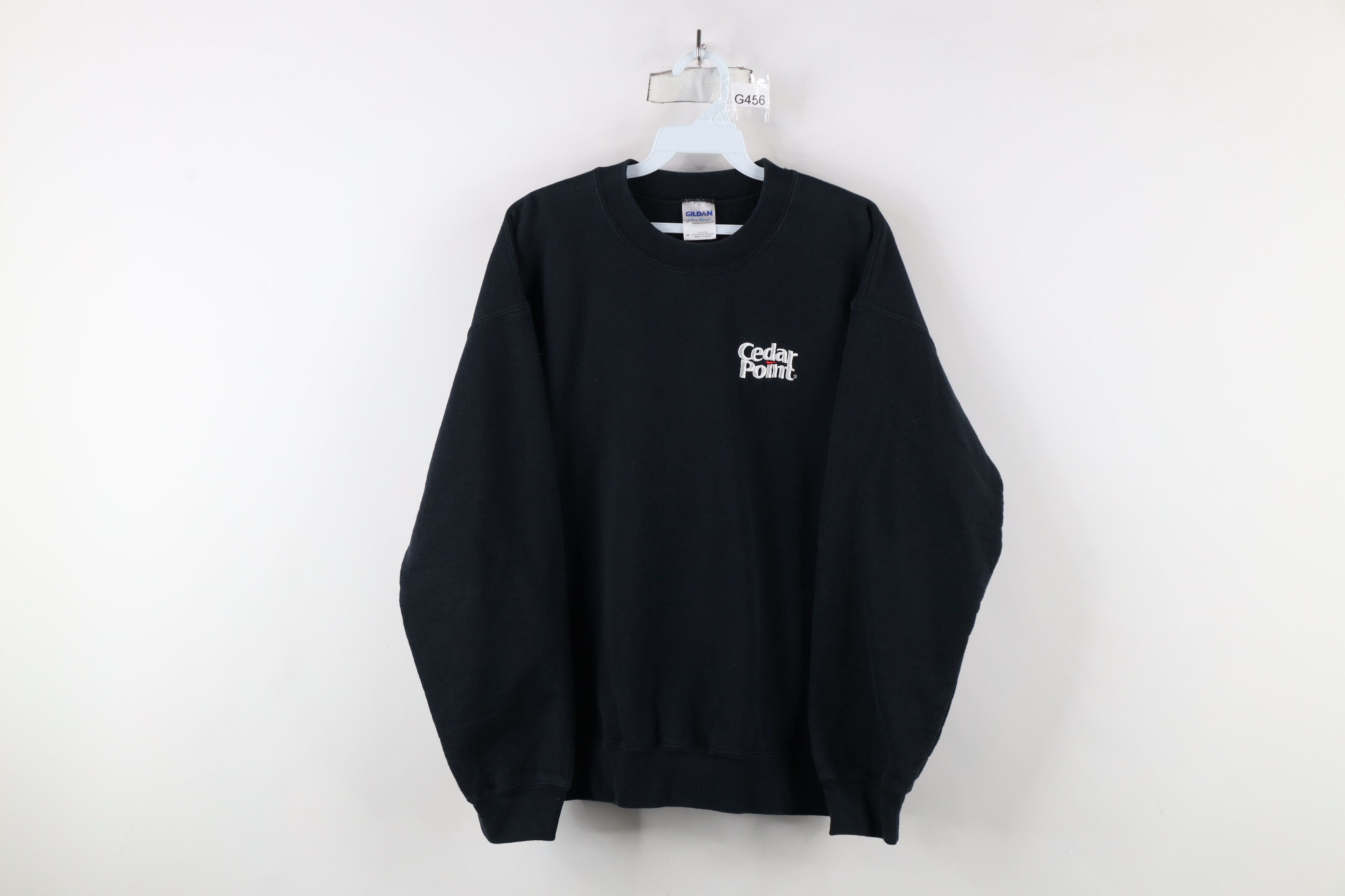 Vintage Vintage 90s Spell Out Cedar Point Crewneck Sweatshirt Black Size US M / EU 48-50 / 2 - 1 Thumbnail