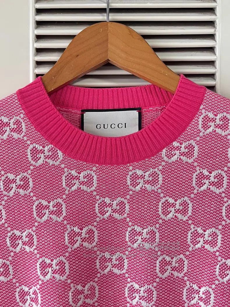 Gucci Gucci Pink knitted short sleeves Size S / US 4 / IT 40 - 3 Thumbnail