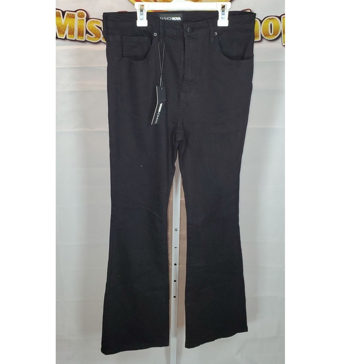 Other Fashion Nova High Rise Stretch Bootcut Jeans Black Size 13 Size 34" / US 12 / IT 48 - 1 Thumbnail